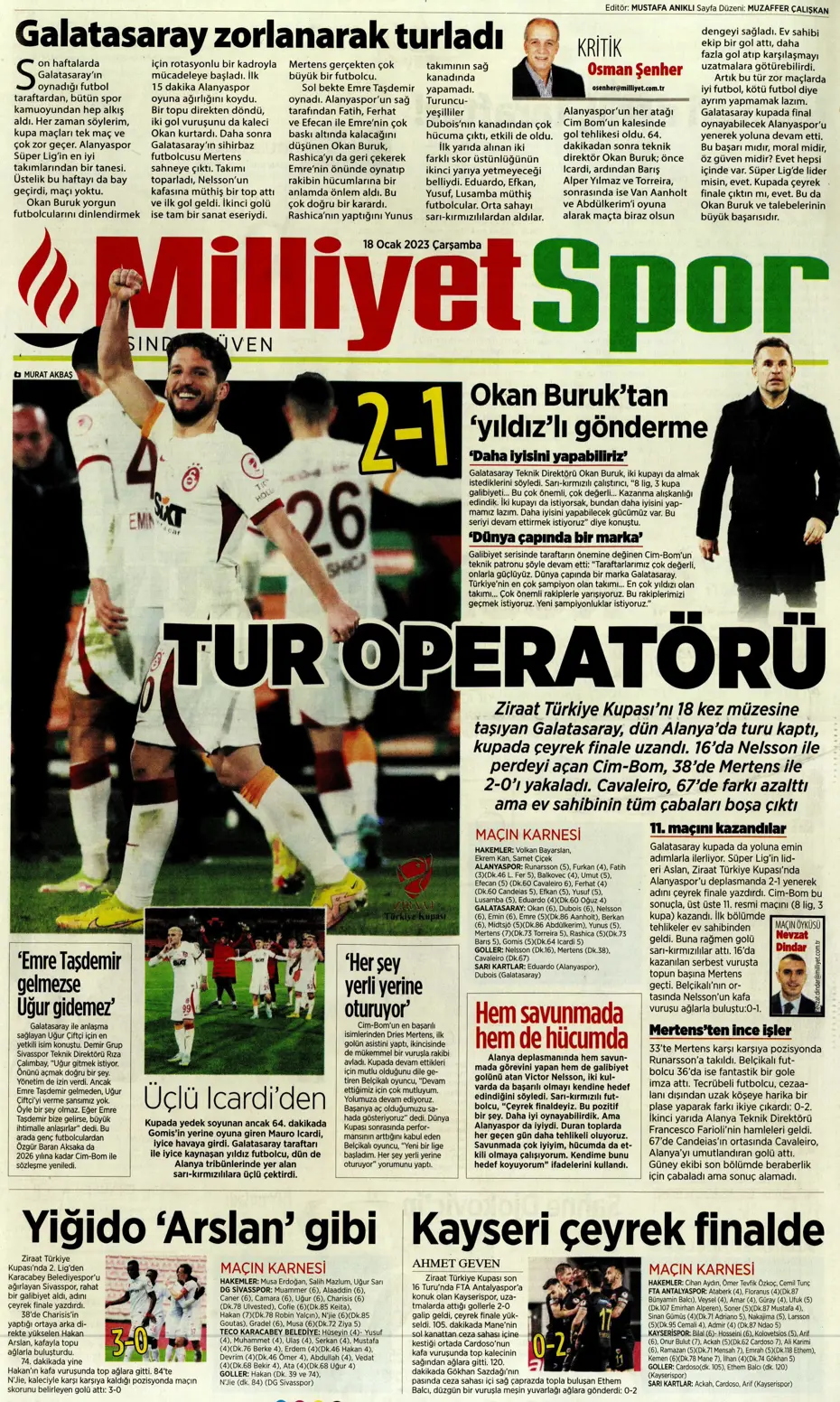 Sporun Manşetleri (18 Ocak 2023) - 24