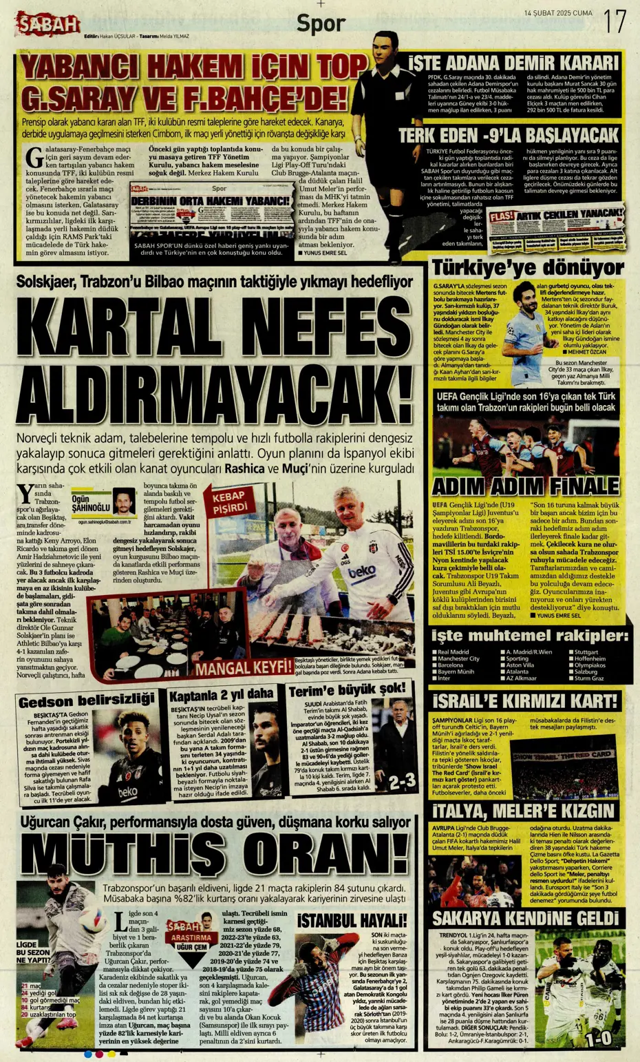 "Galatasaray'ın Avrupa AZabı" | Sporun manşetleri - 25 "Galatasaray'ın Avrupa AZabı" | Sporun manşetleri - 25