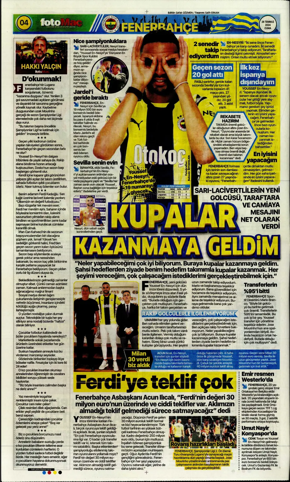 "Anderson Talisca savaşı" | Sporun manşetleri - 13