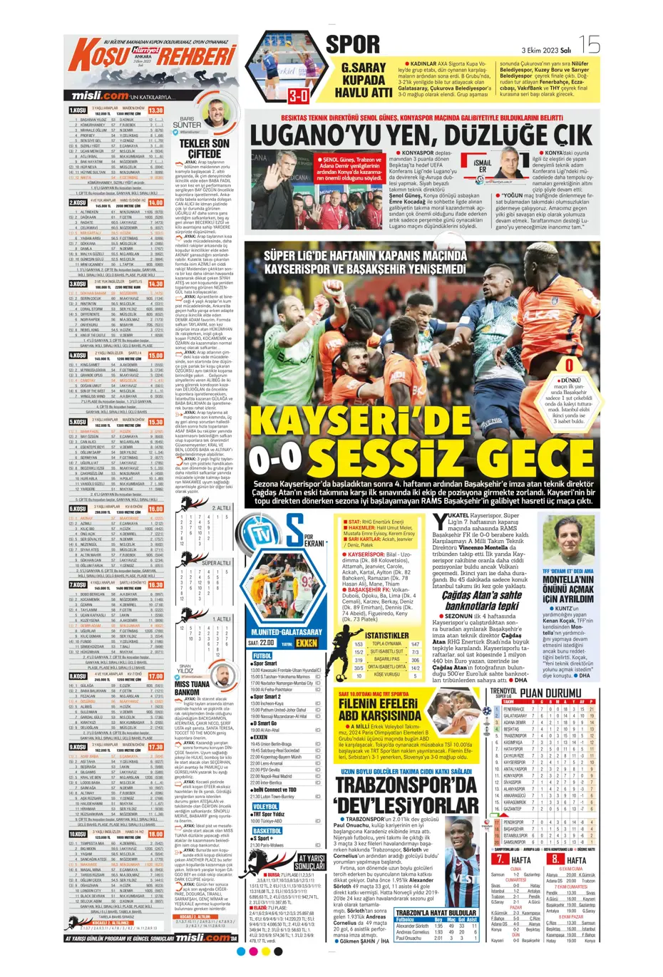 "İşte Okan Buruk'un imha planı" | Sporun manşetleri (3 Ekim 2023) - 17