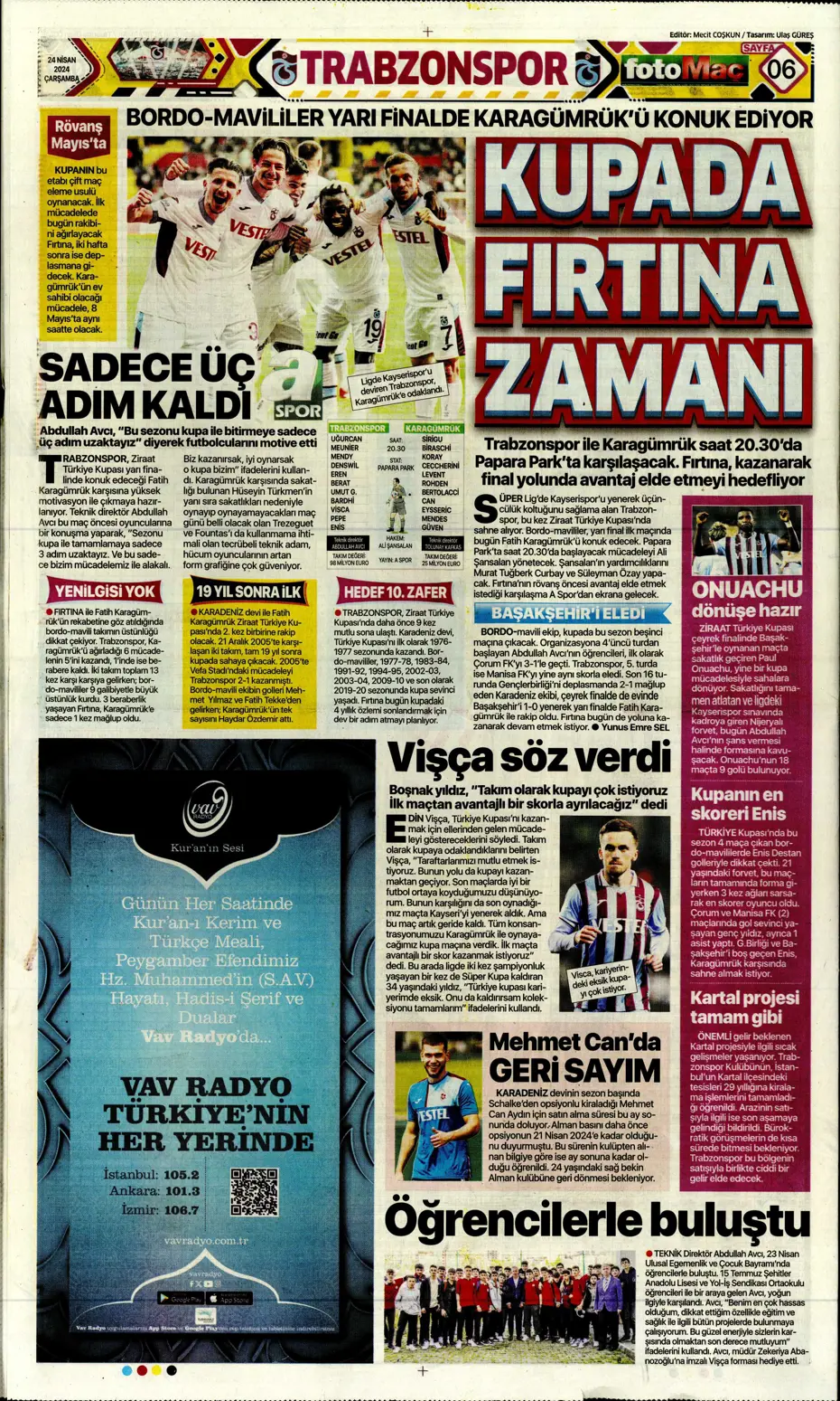 "Yeni Sacha Boey İtalya'dan" | Sporun manşetleri - 13