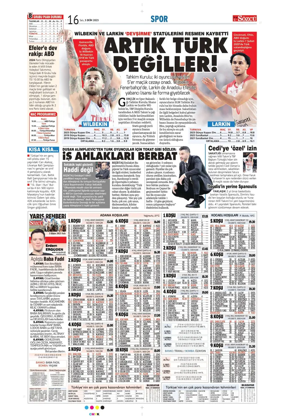 "İşte Okan Buruk'un imha planı" | Sporun manşetleri (3 Ekim 2023) - 30