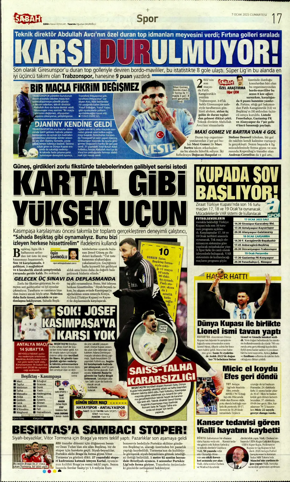 Sporun manşetleri (7 Ocak 2023) - 20