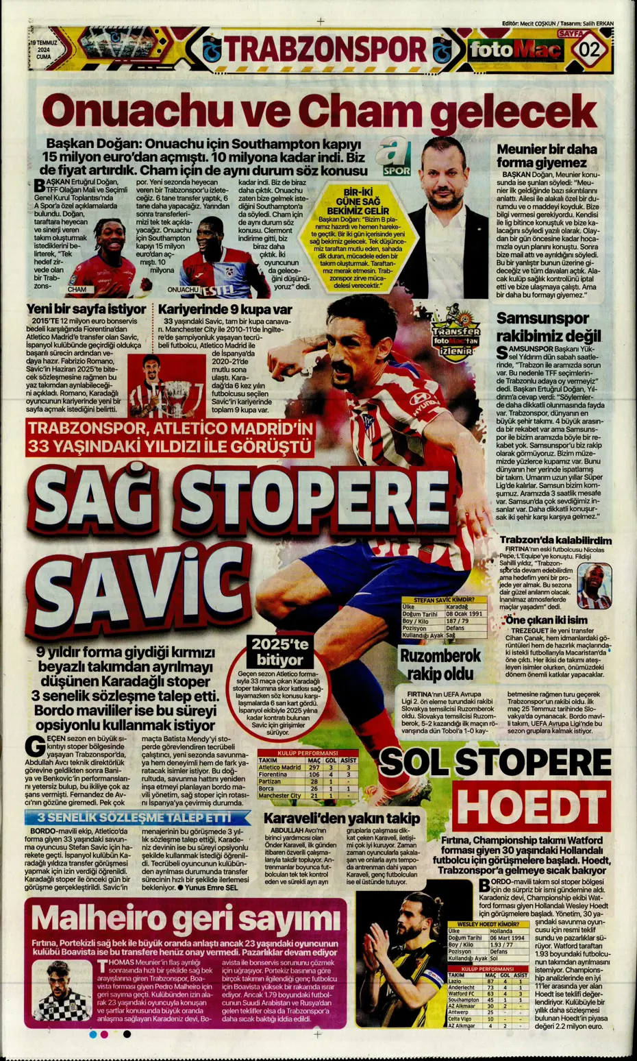 "Doue'nin vizesi Drogba'dan" | Sporun manşetleri (19 Temmuz 2024) - 12 "Doue'nin vizesi Drogba'dan" | Sporun manşetleri (19 Temmuz 2024) - 12