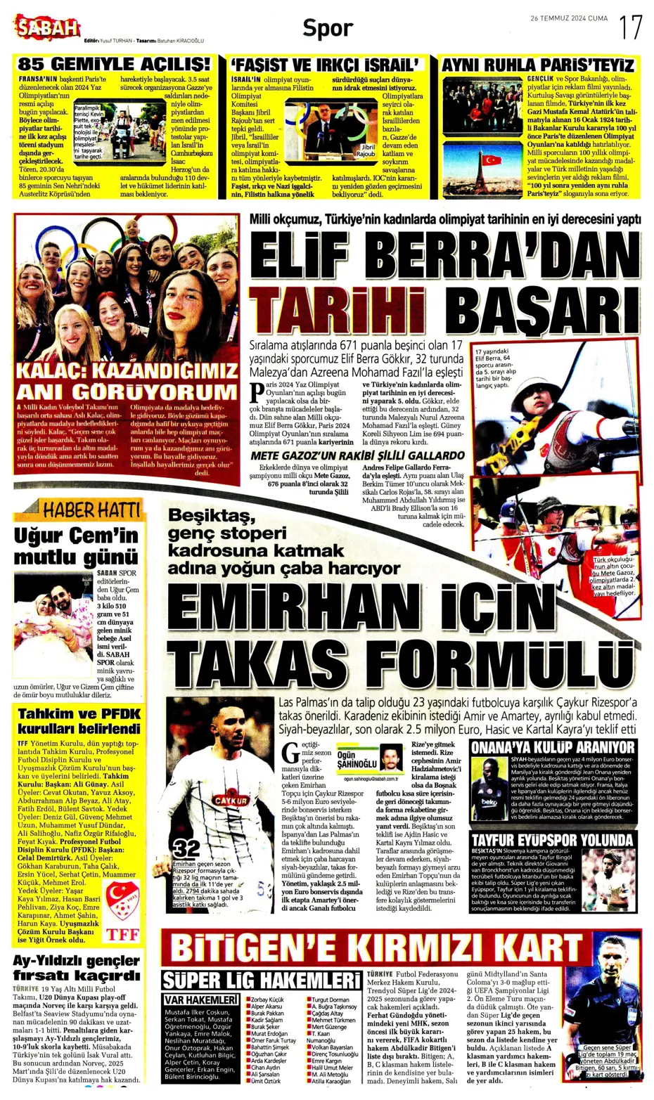 "Anderson Talisca savaşı" | Sporun manşetleri - 25