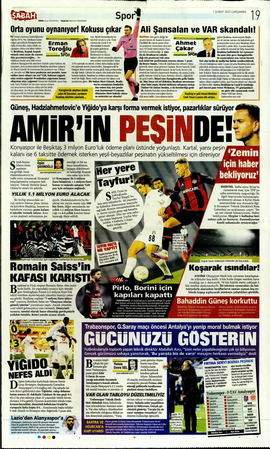 Sporun Manşetleri (1 Şubat 2023) - 33