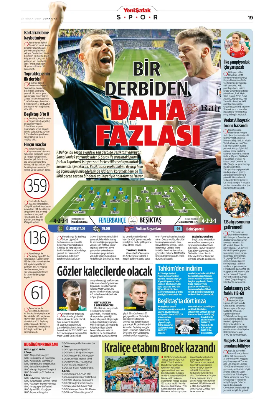 "Kadıköy'de dev kapışma" | Sporun Manşetleri - 41