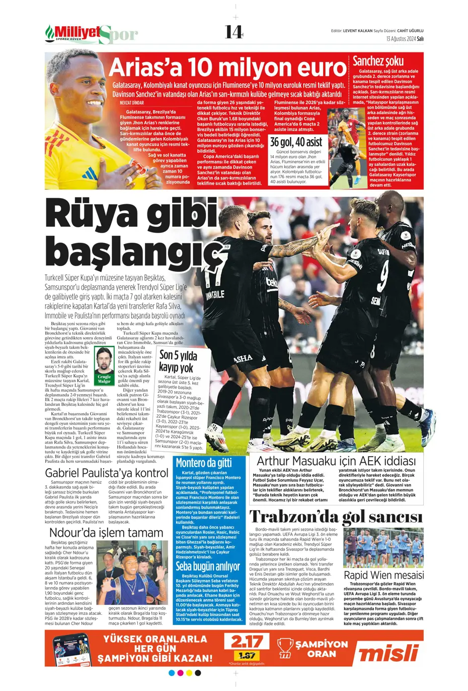 "Szymanski'ye 27 milyon euroluk teklif" | Sporun manşetleri - 22