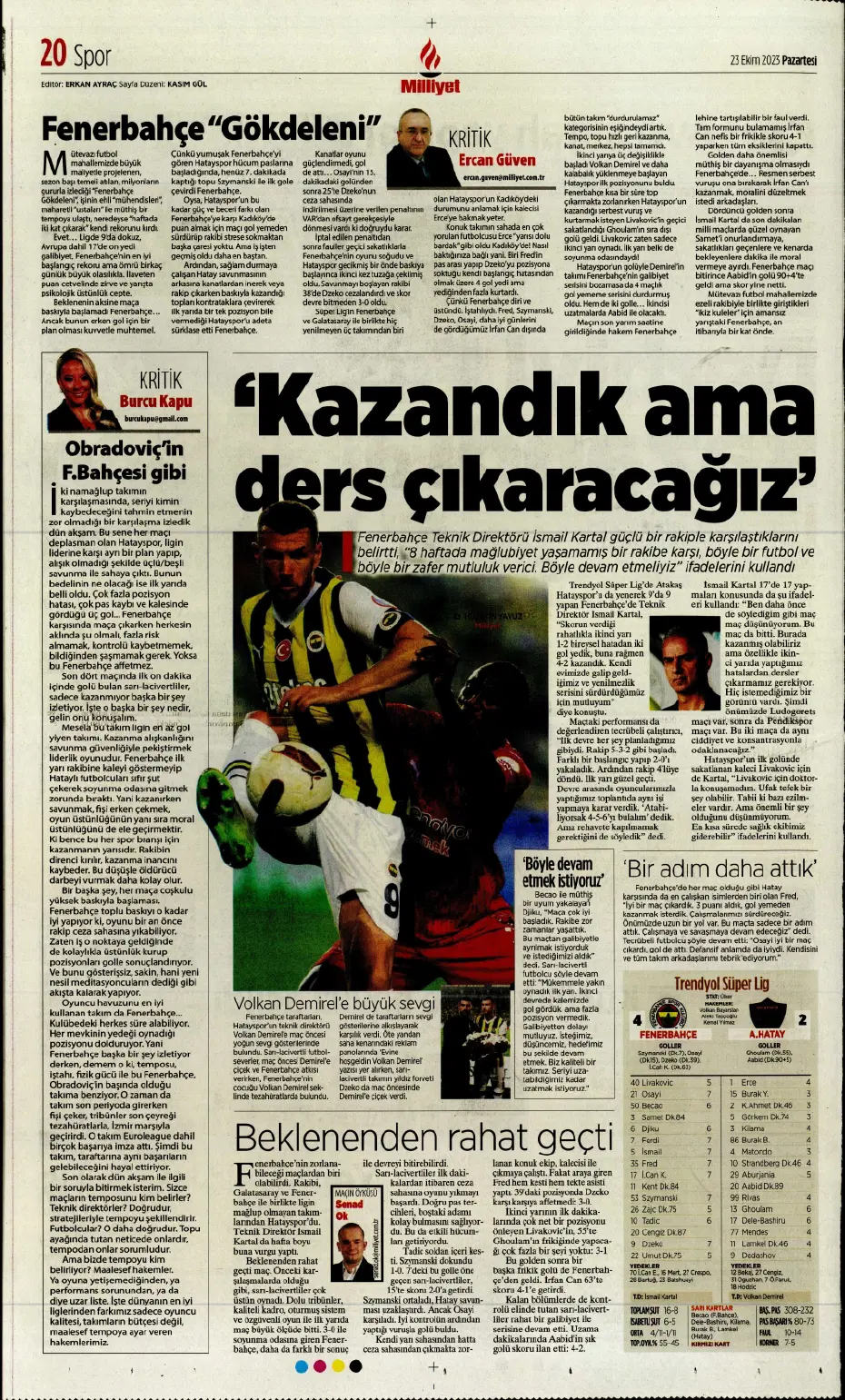 "Rekorları kıra kıra zirvede" | Sporun manşetleri (23 Ekim 2023) - 17 "Rekorları kıra kıra zirvede" | Sporun manşetleri (23 Ekim 2023) - 17