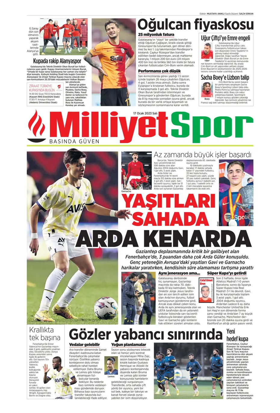 Sporun Manşetleri (17 Ocak 2023) - 12