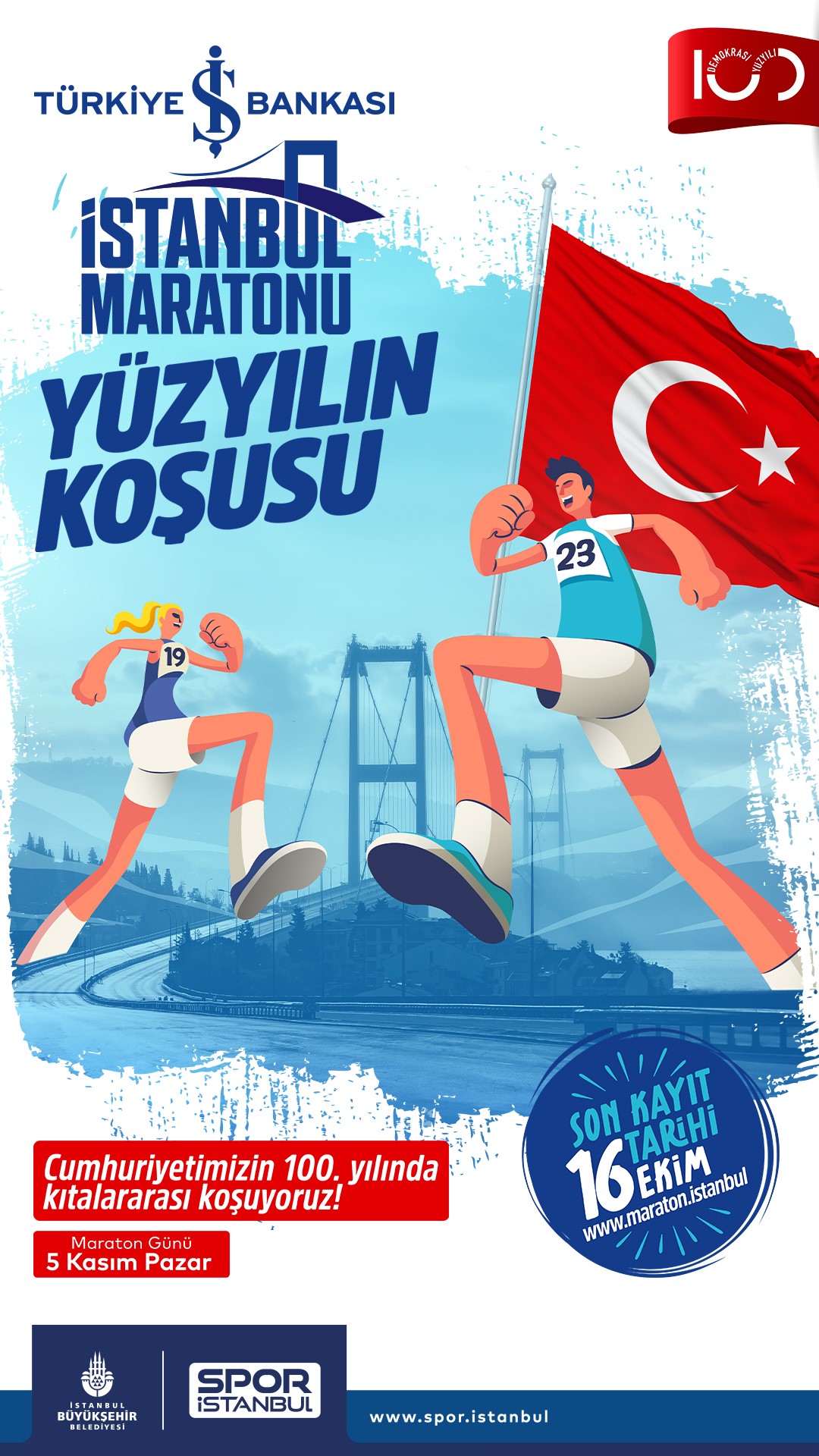 İş Bankası’ndan İstanbul Maratonu’na 100. yıl desteği