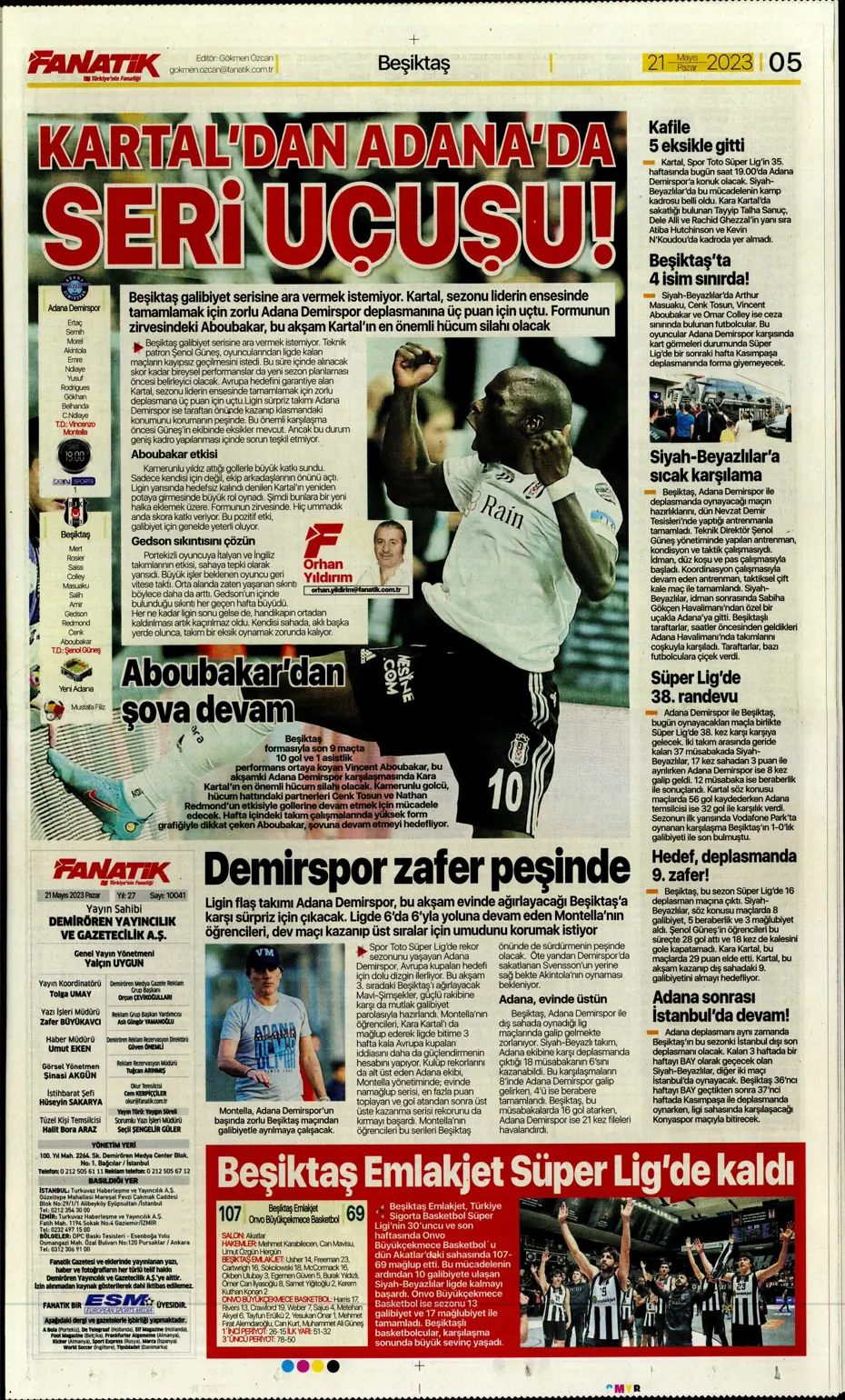"Mauro Icardi ile 23. şampiyonluğa" Günün spor manşetleri (21 Mayıs 2023) - 6 "Mauro Icardi ile 23. şampiyonluğa" Günün spor manşetleri (21 Mayıs 2023) - 6