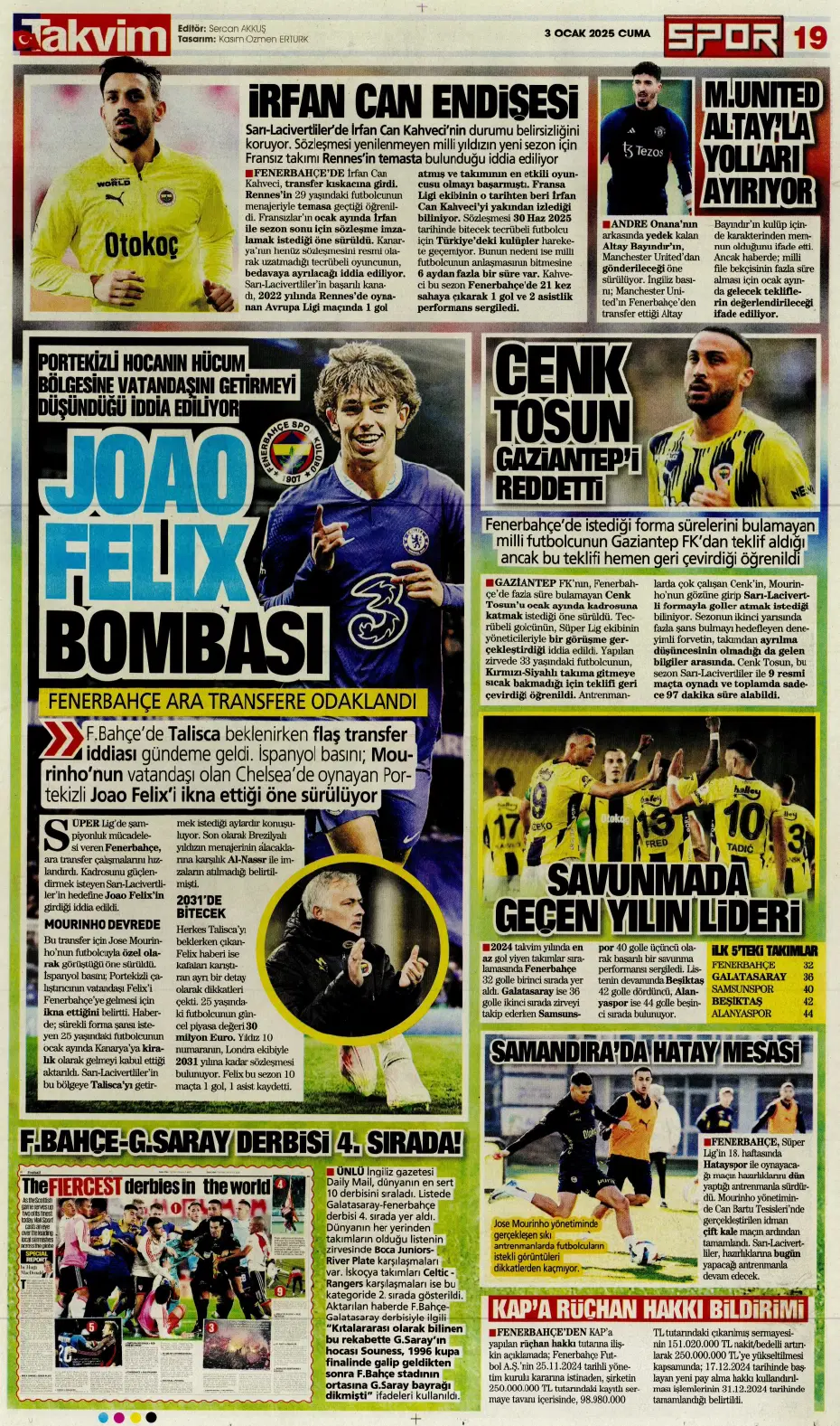 "Fatih Terim, Galatasaray'ın yıldızını istiyor" | Sporun manşetleri - 21