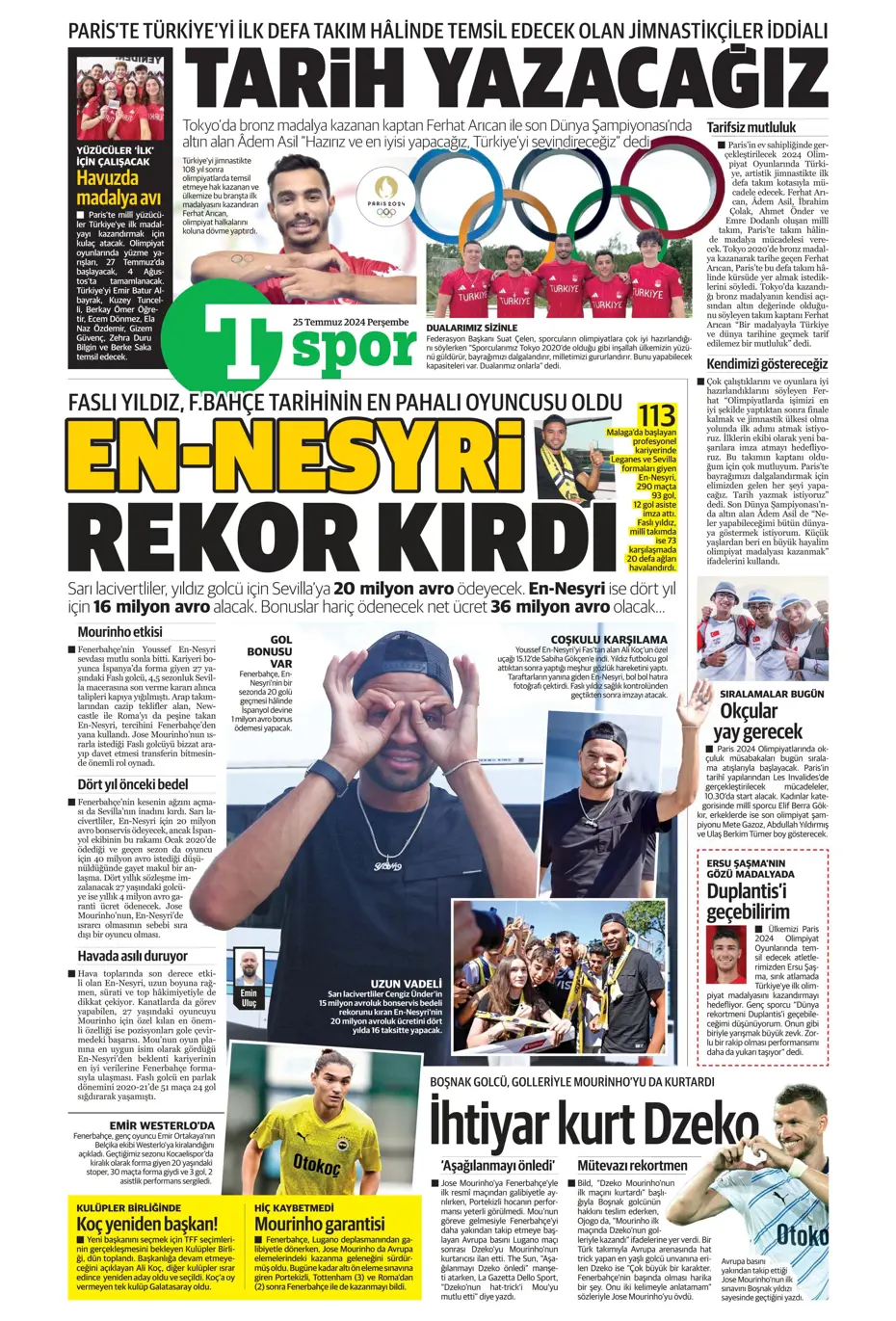 "Fenerbahçe'de sıra geldi orta saha transferine" | Sporun manşetleri - 34 "Fenerbahçe'de sıra geldi orta saha transferine" | Sporun manşetleri - 34