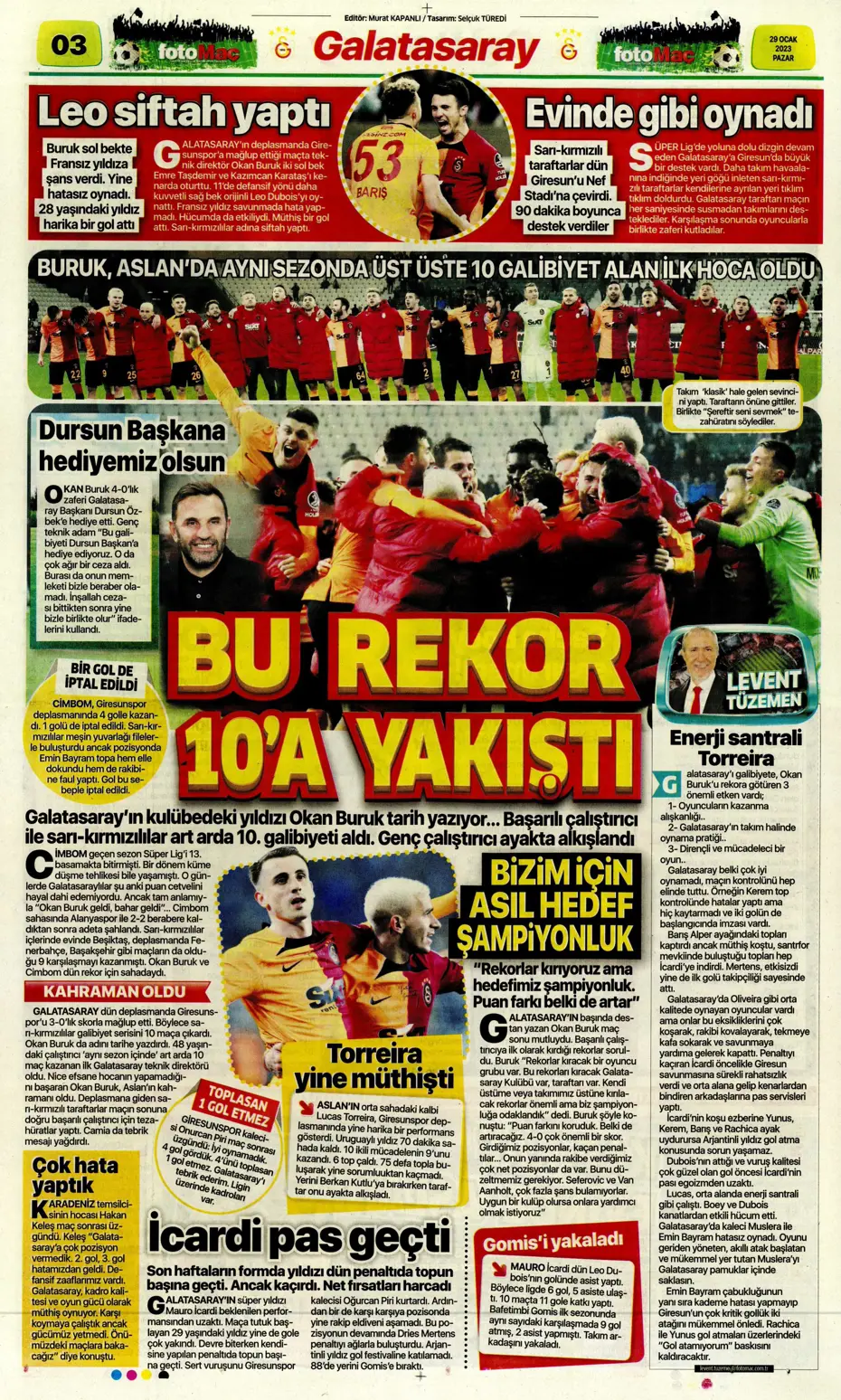 Sporun Manşetleri (29 Ocak 2023) - 18