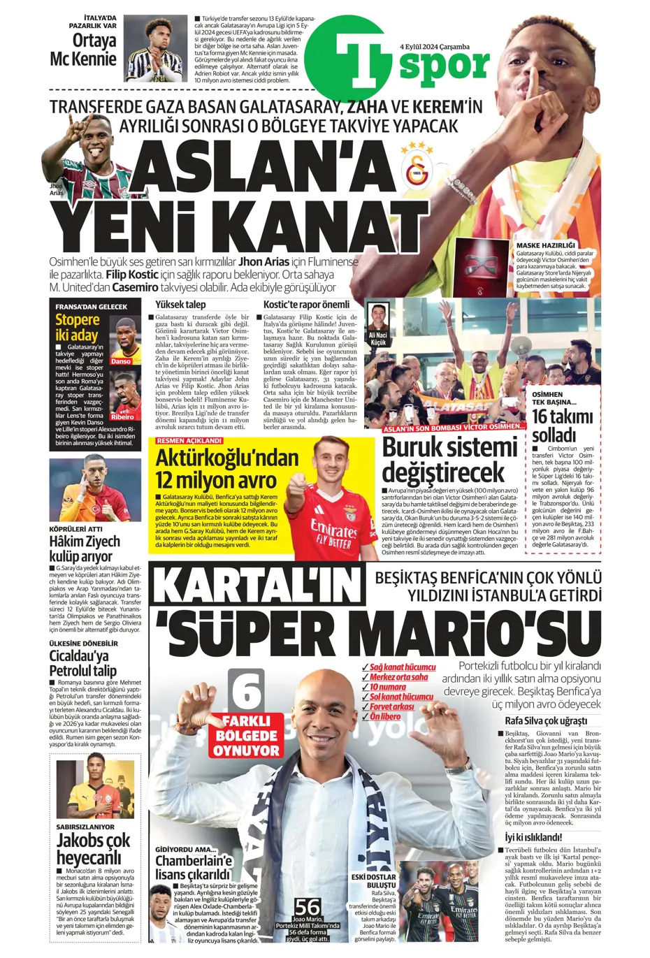 "Dünya Osimhen'i konuşuyor" | Sporun manşetleri (4 Eylül 2024) - 29
