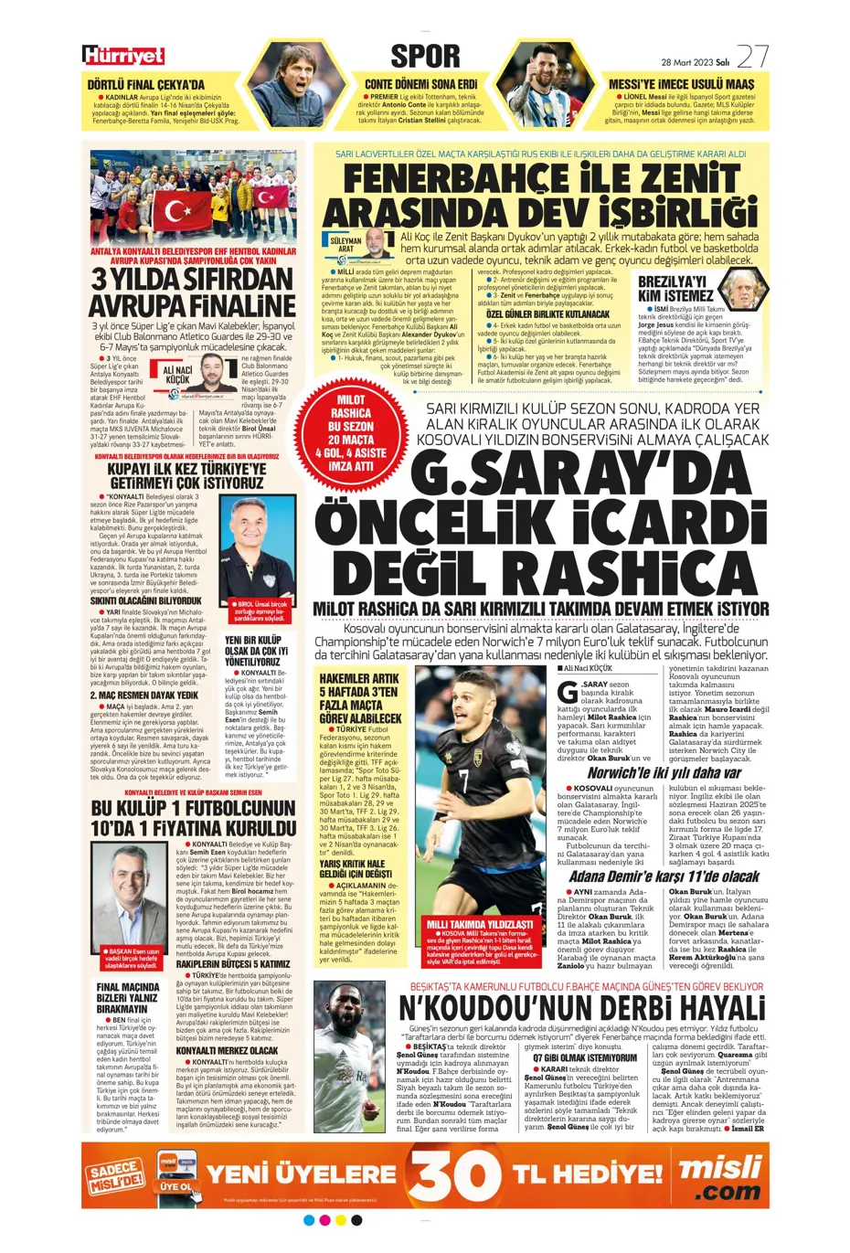 "Vurduğumuz gol olsun" - Sporun manşetleri - 21