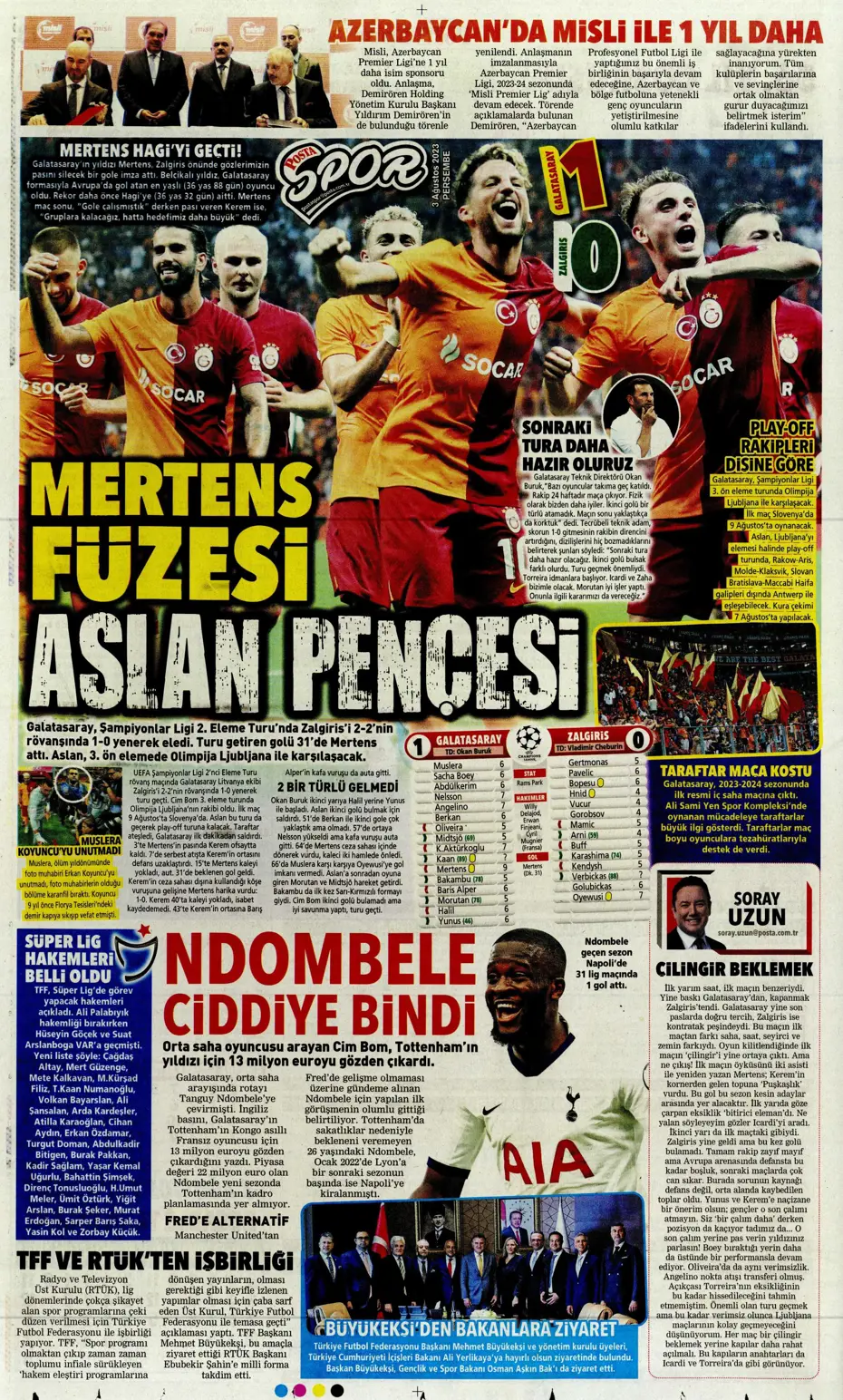 "Adım adım Devler Ligi'ne" | Sporun Manşetleri - 23