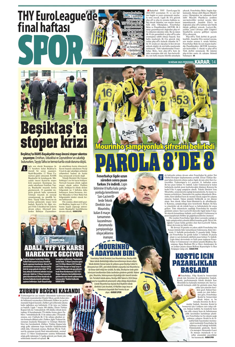 "Fenerbahçe'nin yeni lideri: Thomas Müller" | Sporun manşetleri - 20