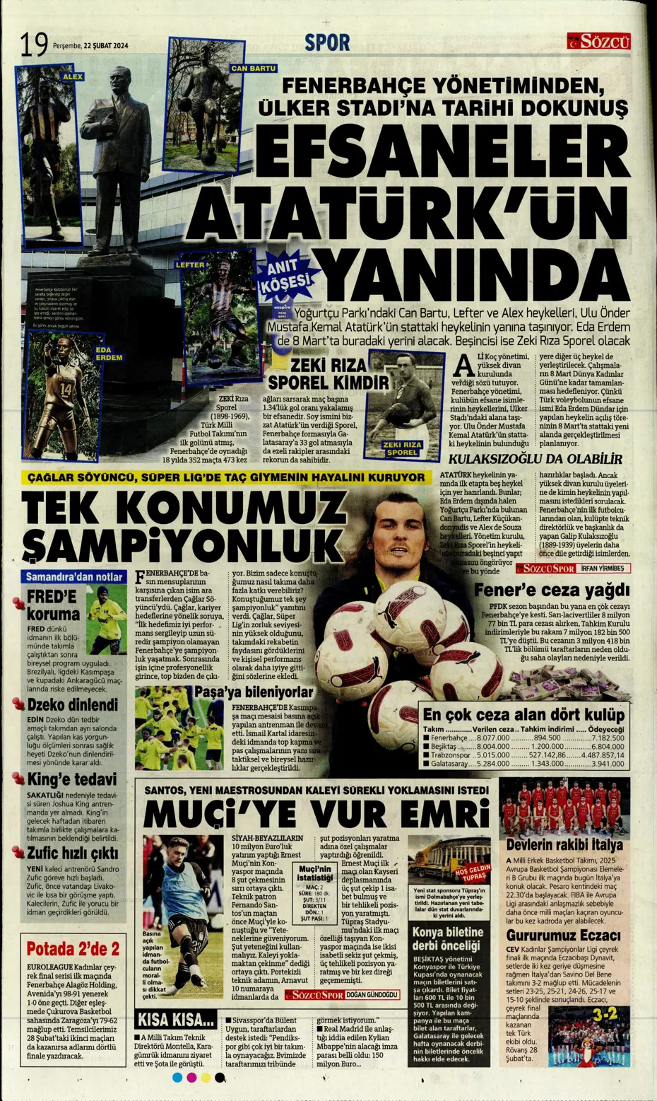 "Fenerbahçe Alex'in peşinde" | Sporun manşetleri (22 Şubat 2024) - 29 "Fenerbahçe Alex'in peşinde" | Sporun manşetleri (22 Şubat 2024) - 29