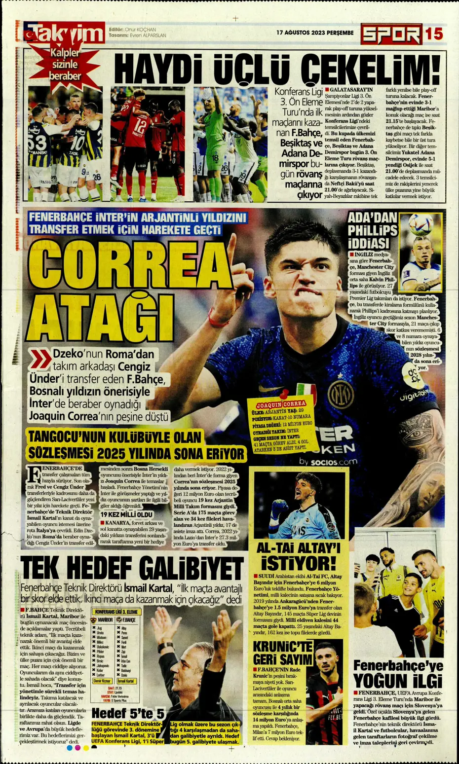 "Anderson Talisca için yoğun mesai" | Sporun Manşetleri - 35