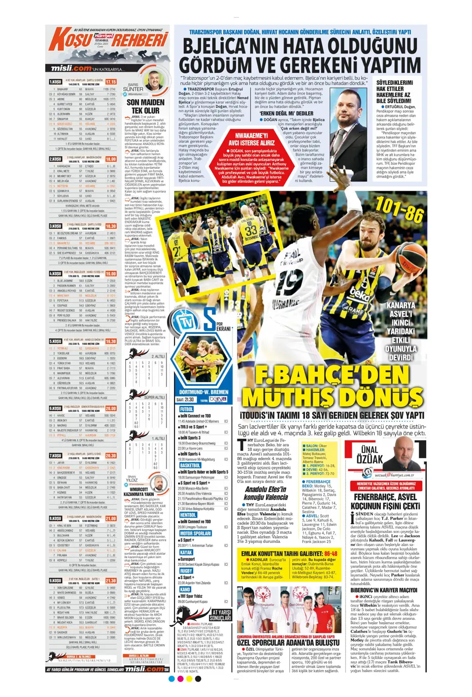 "Derbinin kilidini açacak anahtarlar" | Sporun manşetleri (20 Ekim 2023) - 18