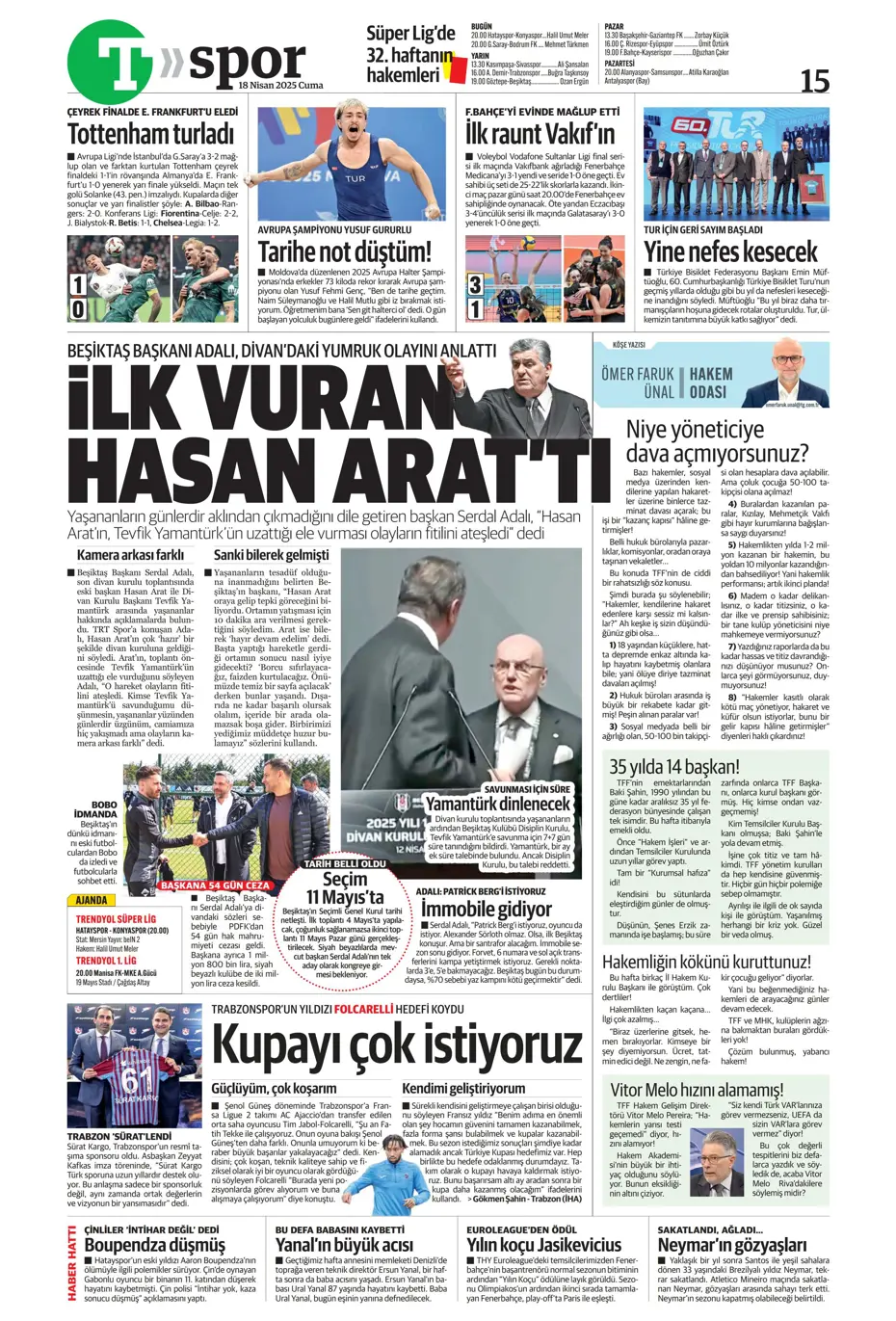"Fenerbahçe'de sol artık Diouf'un" | Sporun manşetleri - 34