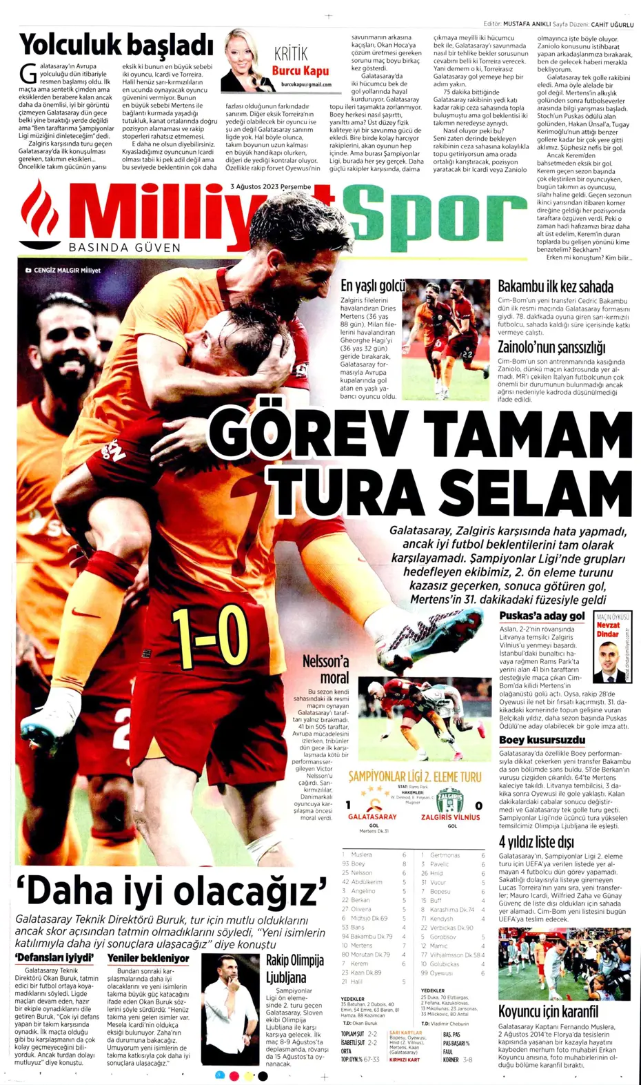 "Adım adım Devler Ligi'ne" | Sporun Manşetleri - 22