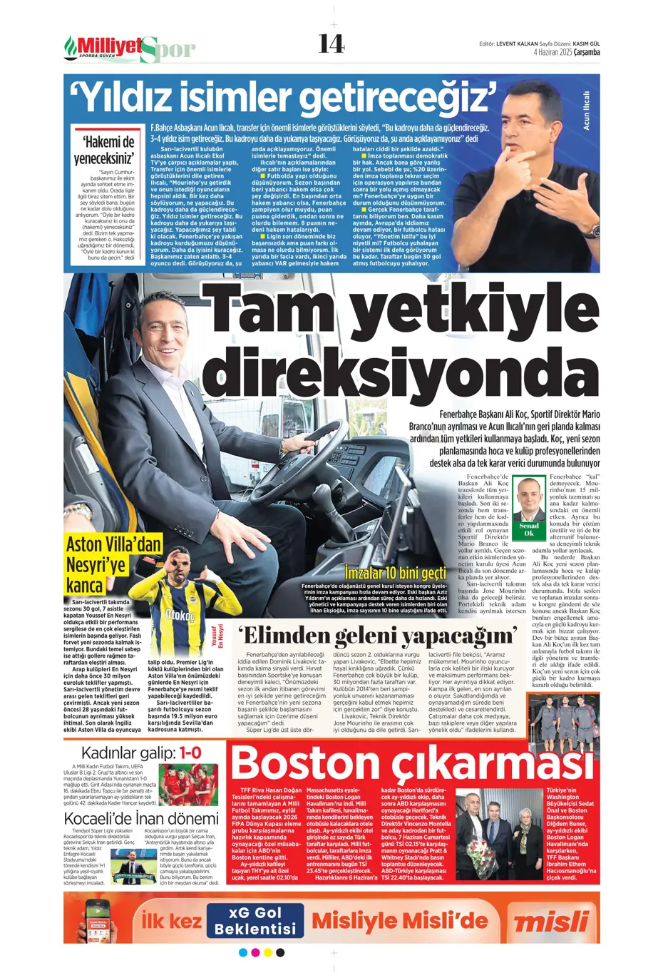 "Fener'den Vlahovic için çılgın teklif" | Sporun manşetleri - 20