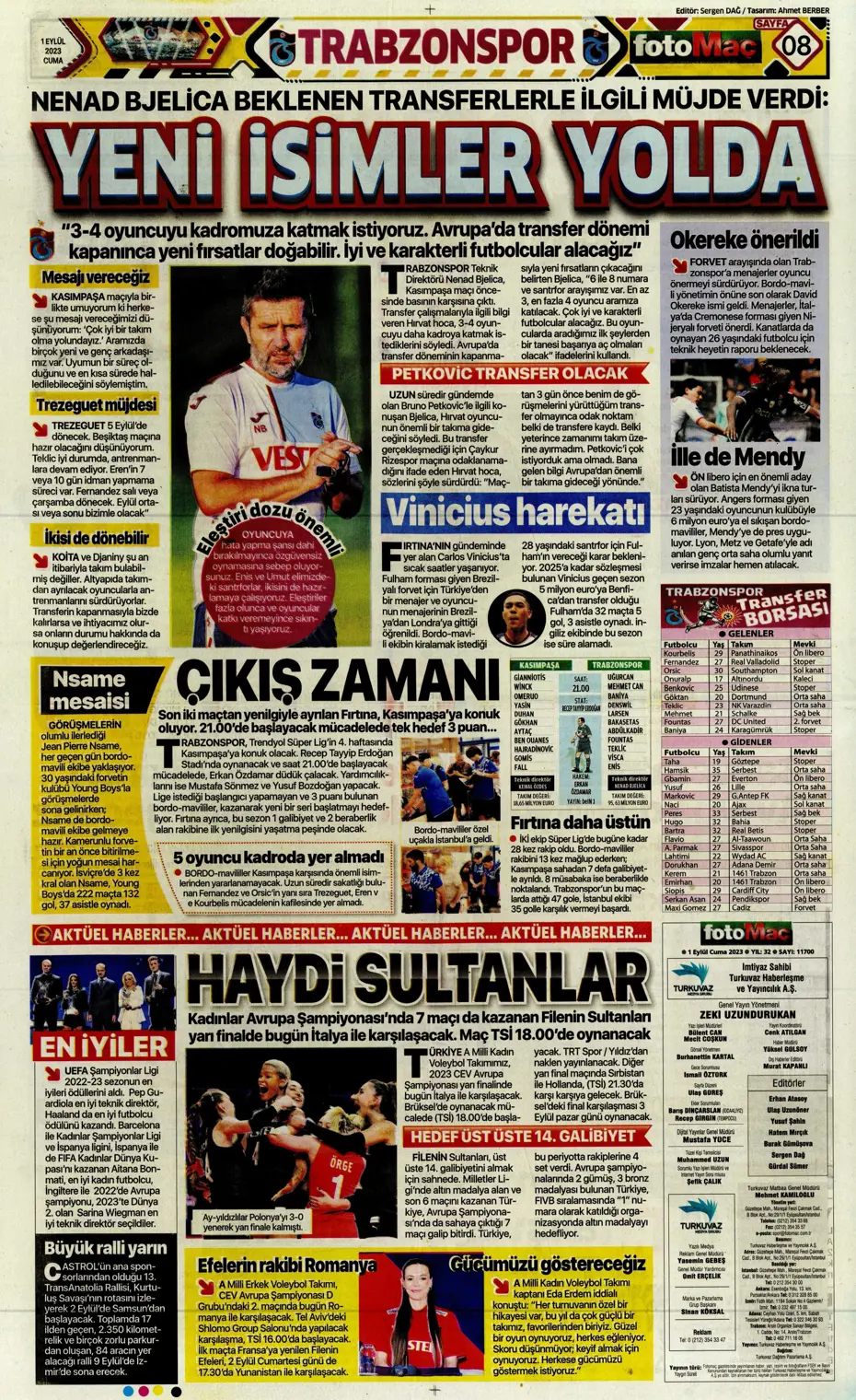 "Sergio Ramos'a '2 Eylül'e kadar cevabını ver' resti" | Sporun manşetleri (1 Eylül 2023) - 17 "Sergio Ramos'a '2 Eylül'e kadar cevabını ver' resti" | Sporun manşetleri (1 Eylül 2023) - 17