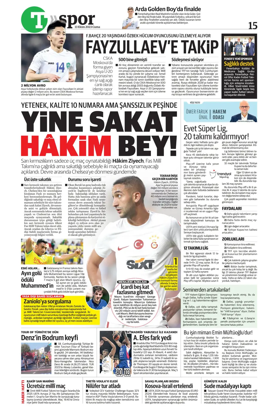 "Barış Yılmaz Türkiye yıkılmaz" | Sporun manşetleri (13 Ekim 2023) - 38 "Barış Yılmaz Türkiye yıkılmaz" | Sporun manşetleri (13 Ekim 2023) - 38