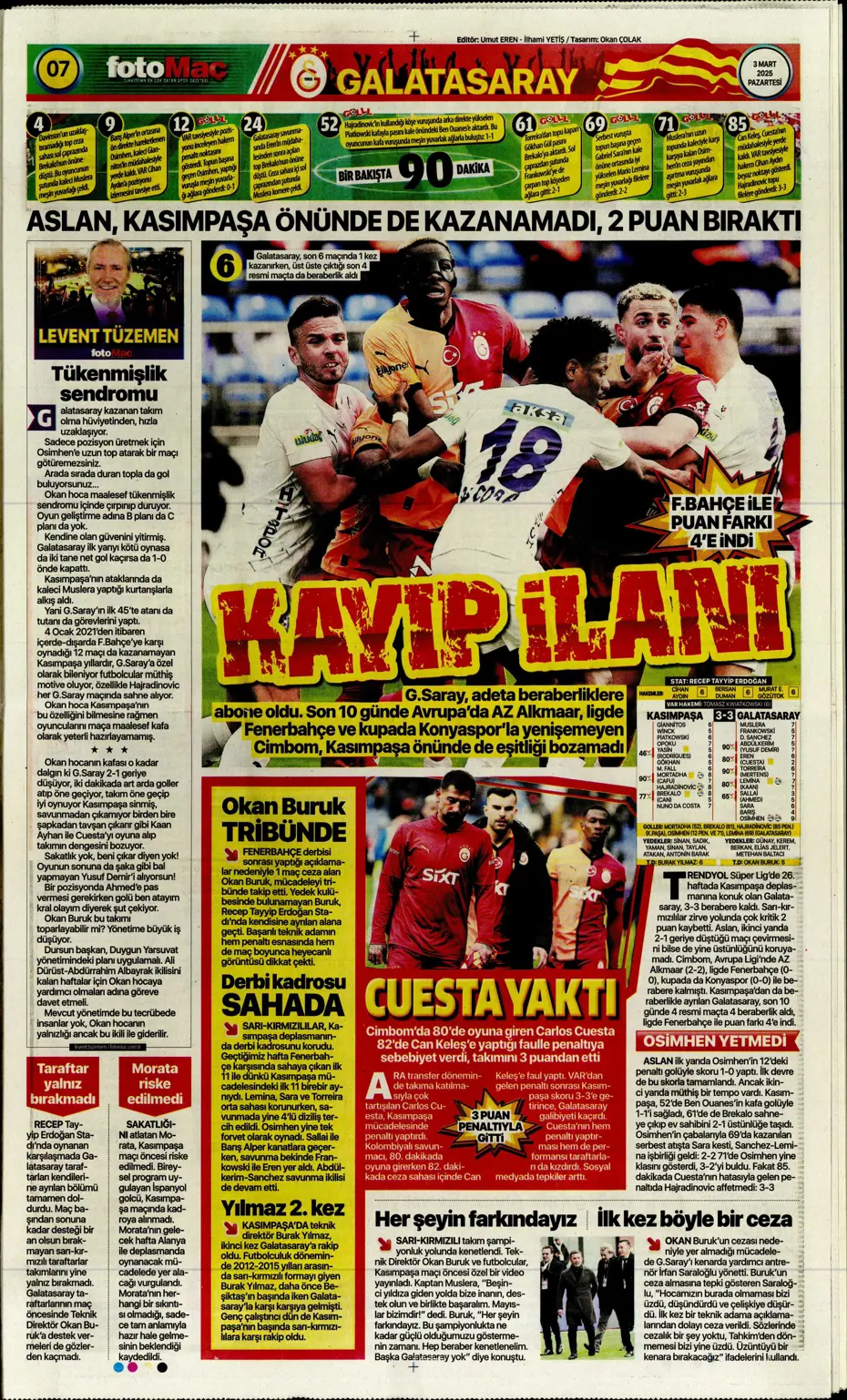 "Zirvede fark 4" | Sporun manşetleri - 14