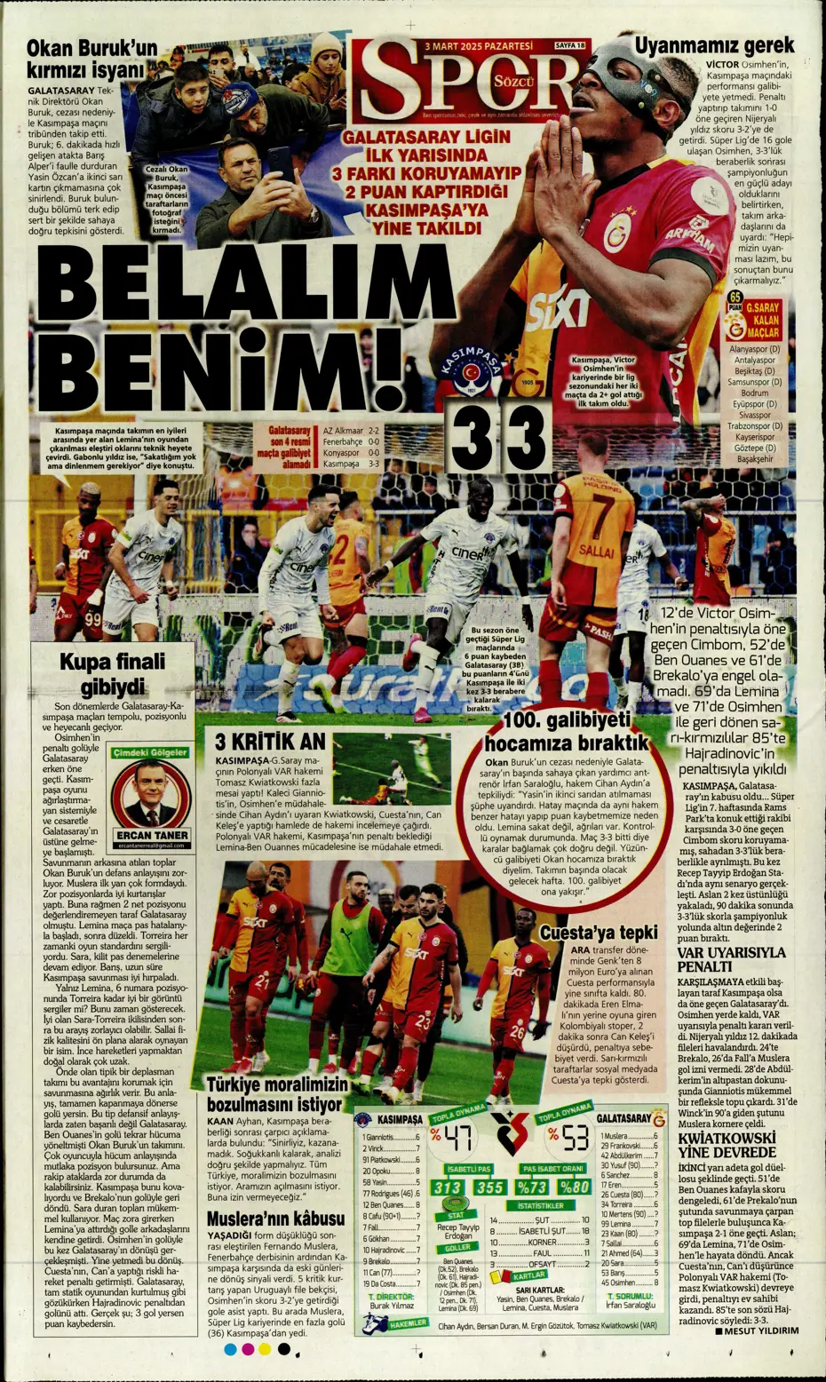 "Zirvede fark 4" | Sporun manşetleri - 30