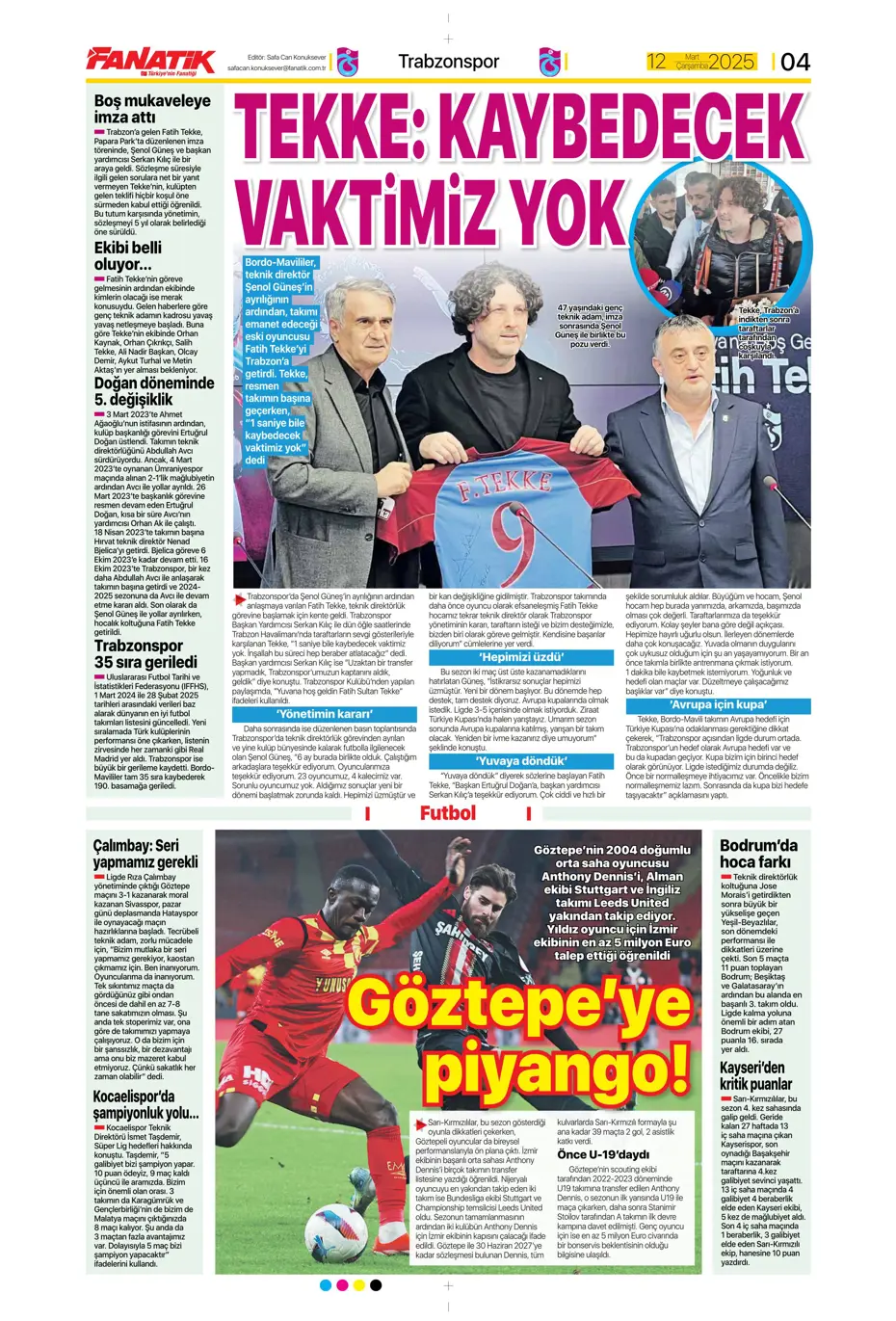 "Mourinho'nun Rangers stratejisi" | Sporun manşetleri - 5
