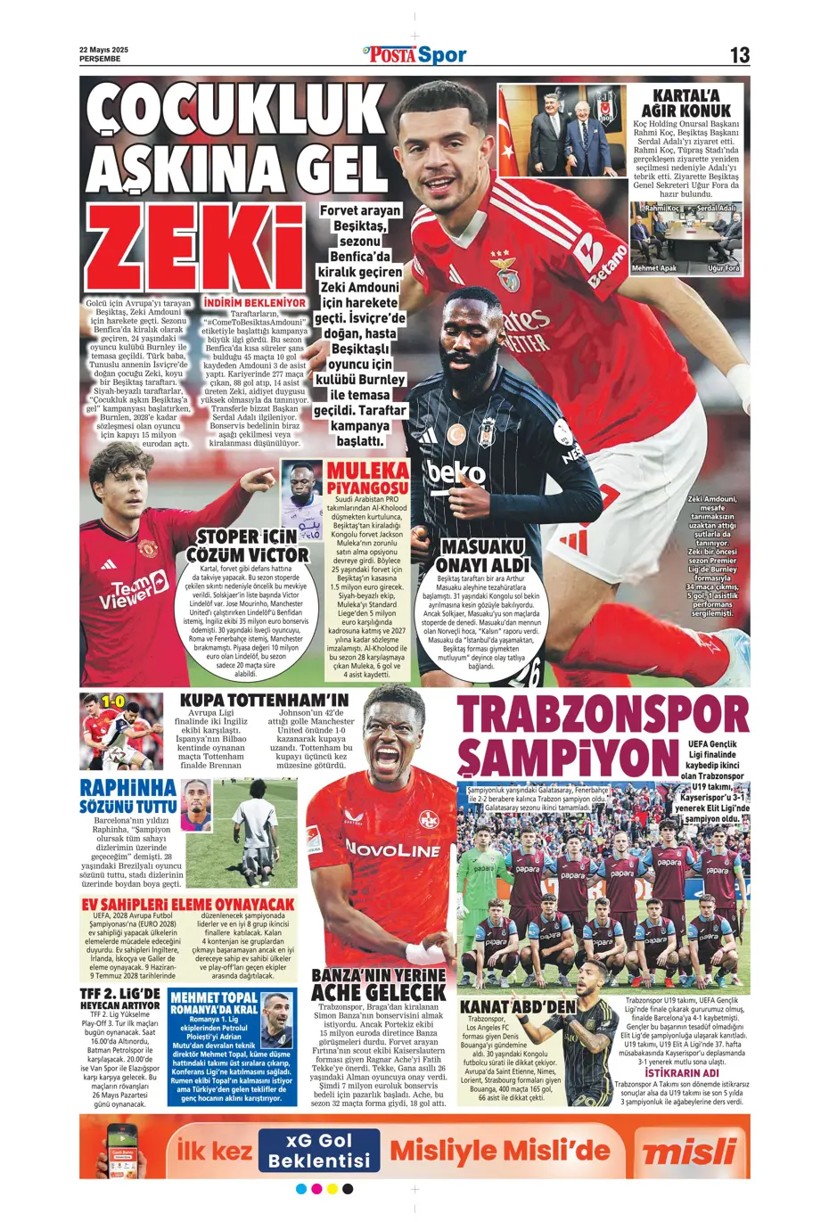 "Aslan Cherki'ye gidiyor" | Sporun manşetleri - 18