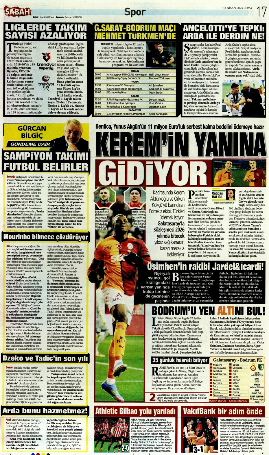 "Fenerbahçe'de sol artık Diouf'un" | Sporun manşetleri - 26