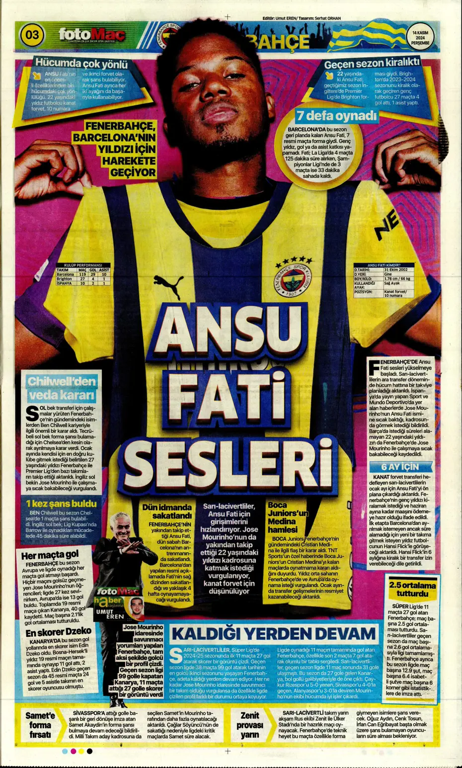 "Talisca'dan yeşil ışık" | Sporun manşetleri (14 Kasım 2024) - 11 "Talisca'dan yeşil ışık" | Sporun manşetleri (14 Kasım 2024) - 11