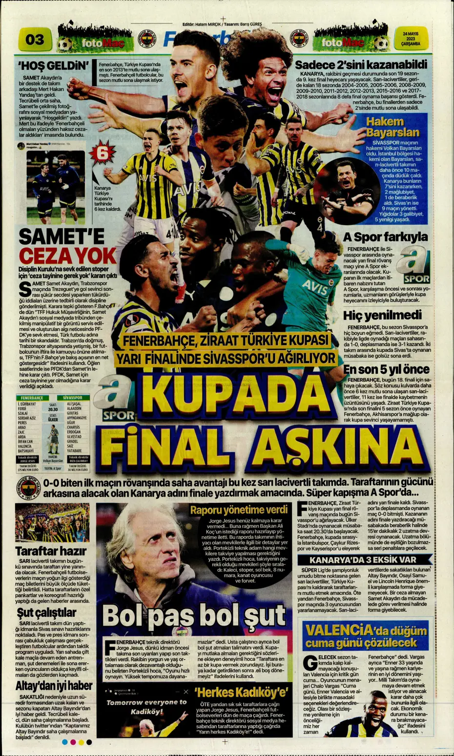 "Aslan'da taarruz başladı" | Sporun Manşetleri - 7
