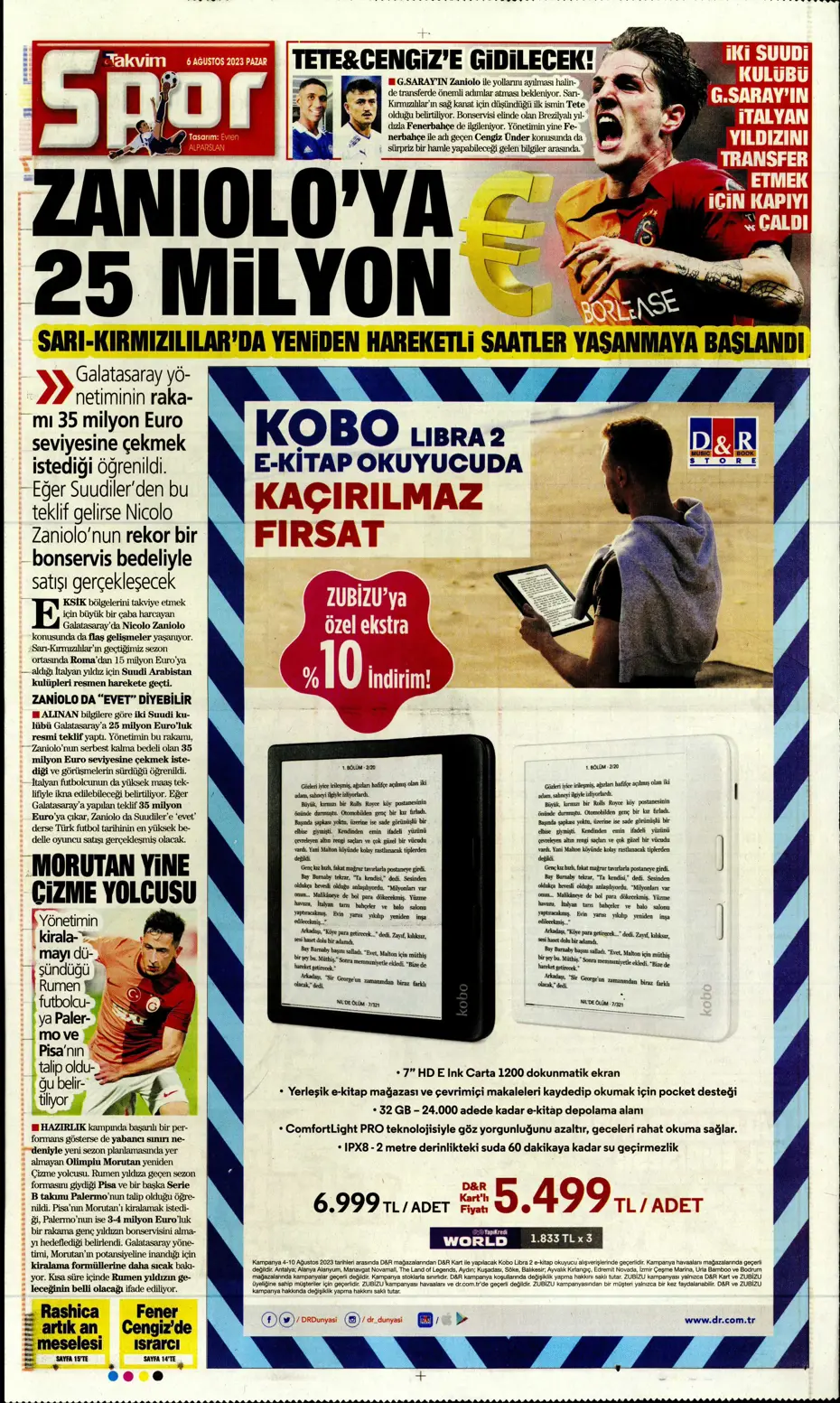 "Fener'e dünya yıldızı" | Sporun Manşetleri (6 Ağustos 2023) - 36