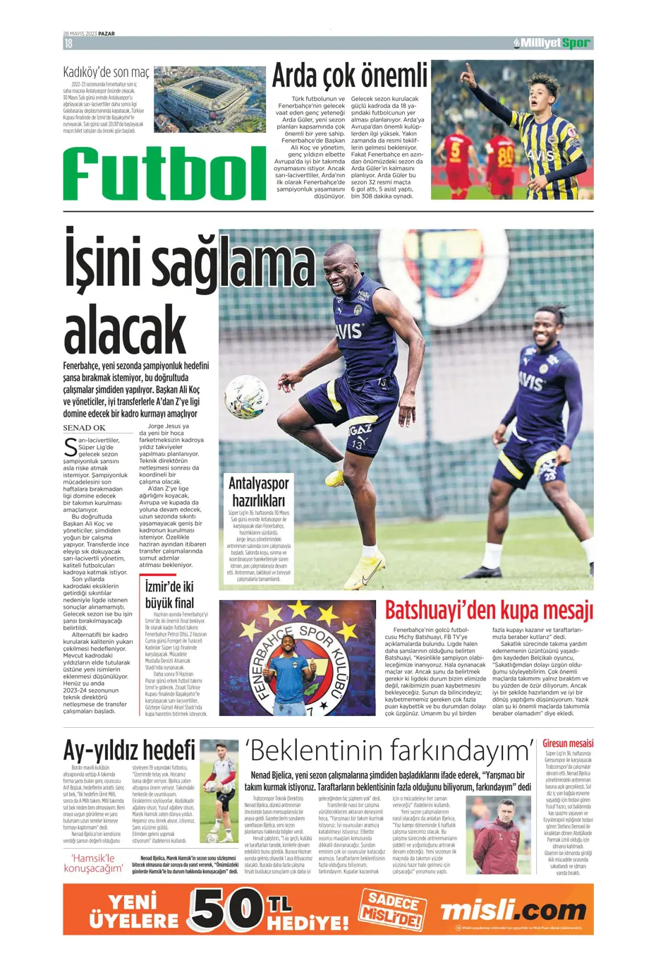 "Lukaku sürprizi" | Sporun manşetleri (28 Mayıs 2023) - 13