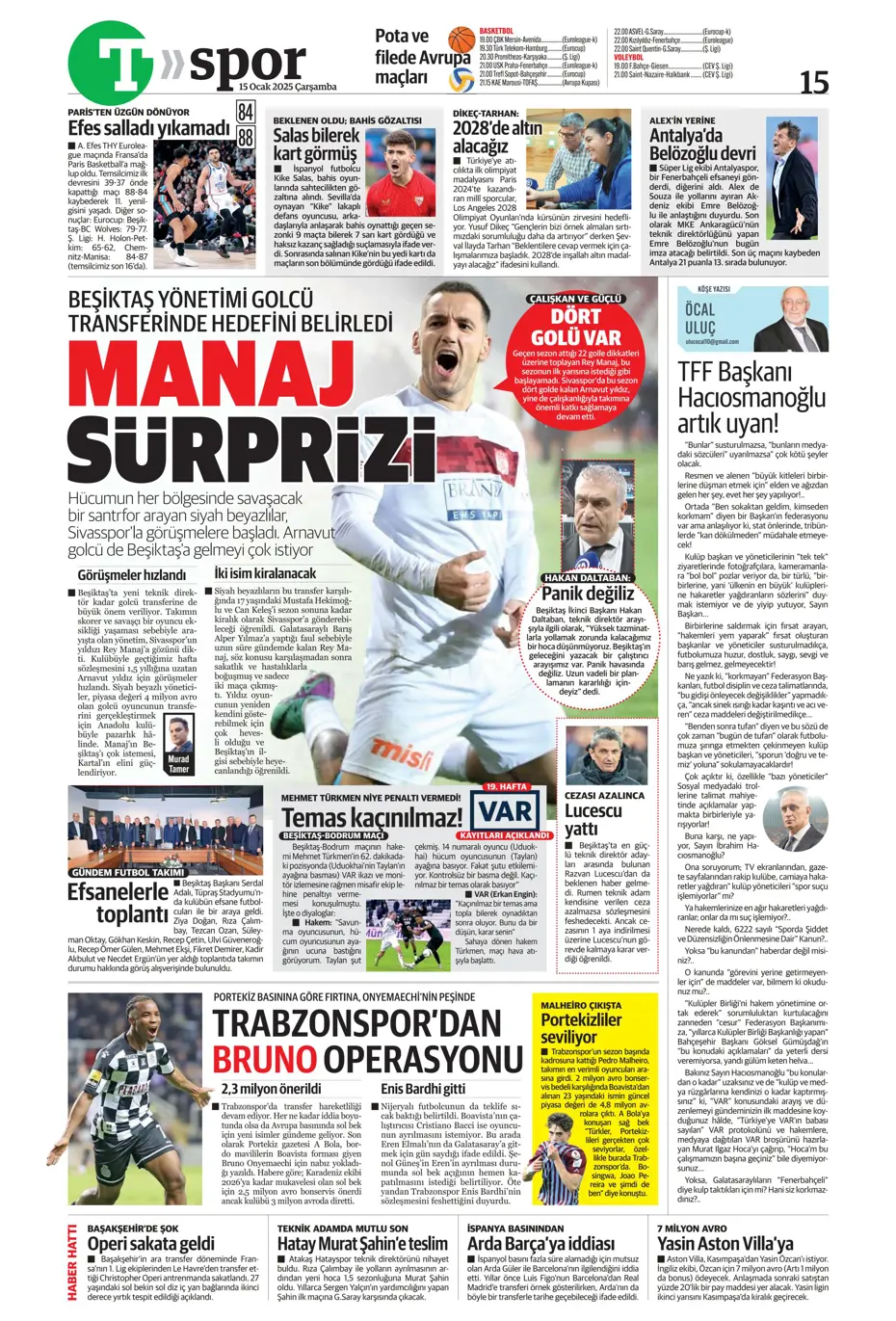 "Fenerbahçe'de yeni hedef Koki Machida" | Sporun manşetleri - 35