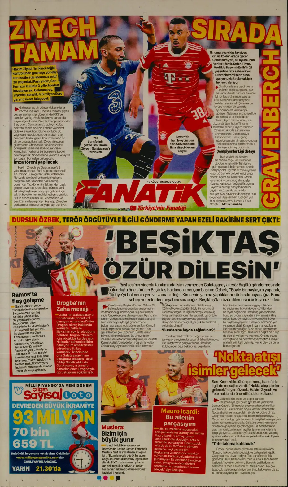"Türkler geliyor" | Sporun Manşetleri (18 Ağustos 2023) - 11 "Türkler geliyor" | Sporun Manşetleri (18 Ağustos 2023) - 11