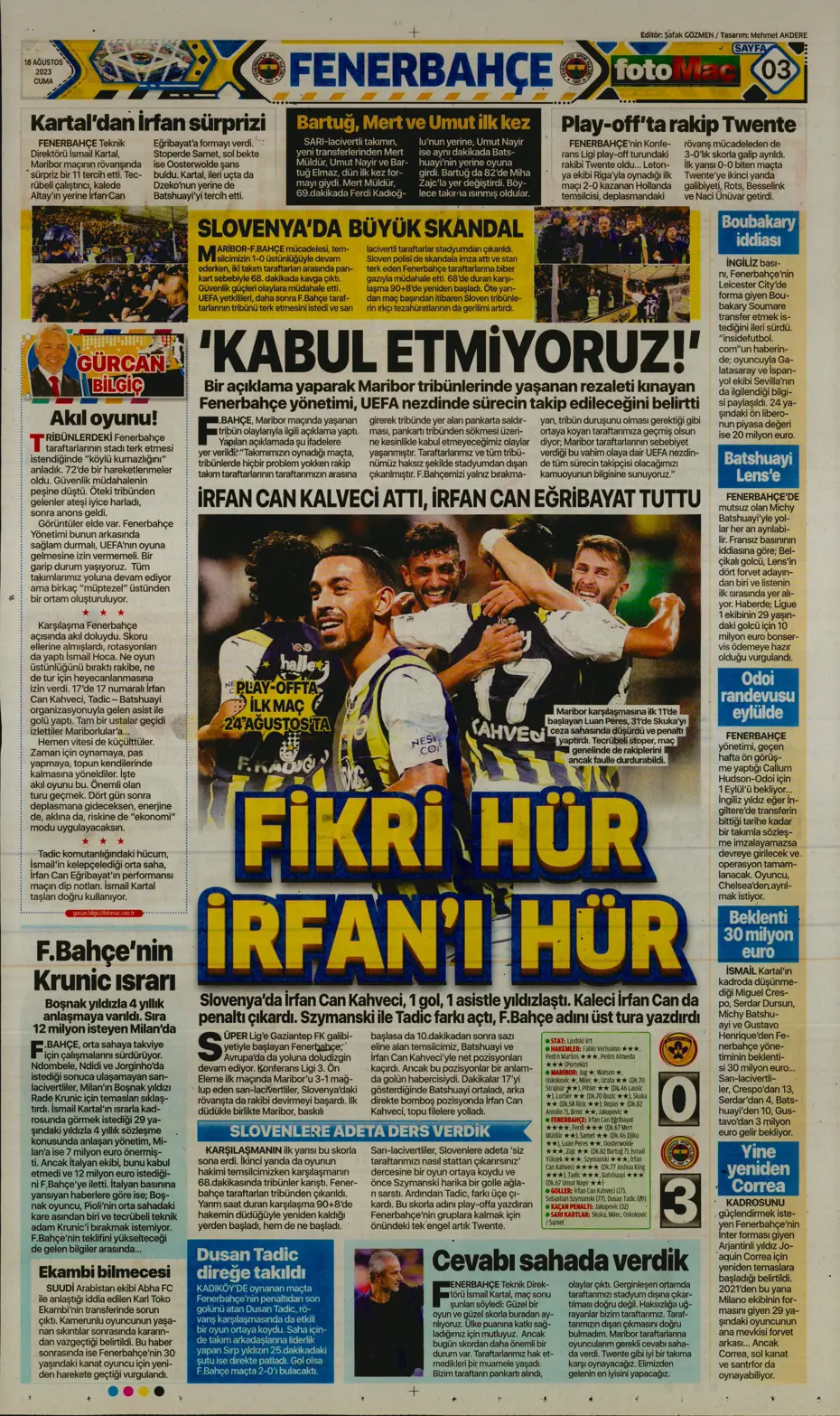 "Türkler geliyor" | Sporun Manşetleri (18 Ağustos 2023) - 14 "Türkler geliyor" | Sporun Manşetleri (18 Ağustos 2023) - 14