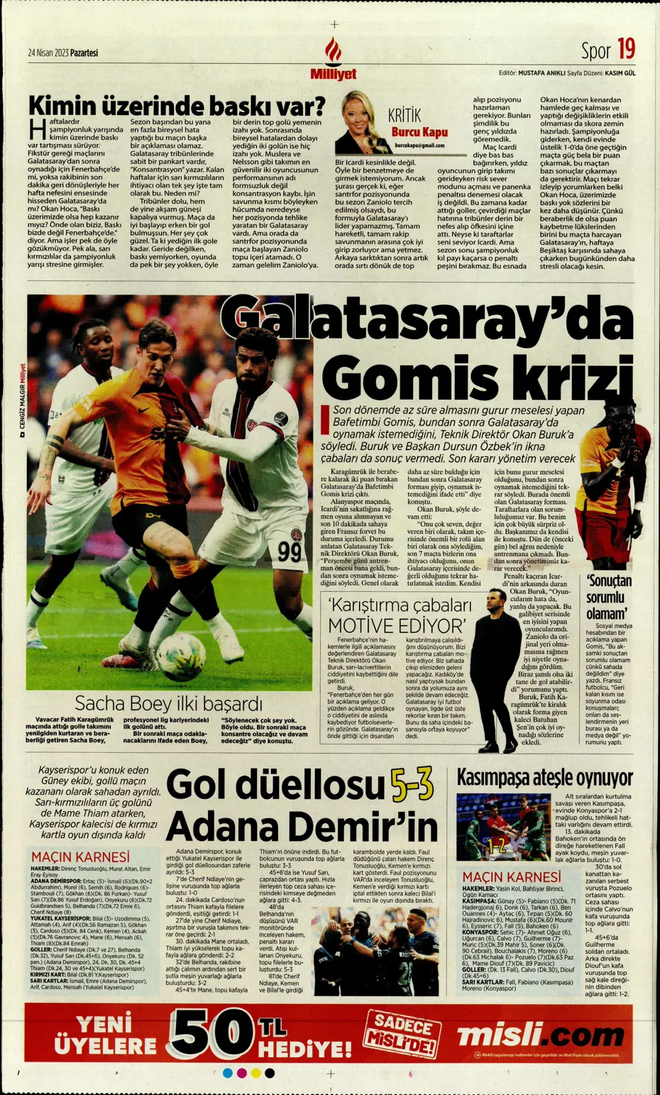 "Buruk bayram" | Sporun manşetleri (24 Nisan 2023) - 22