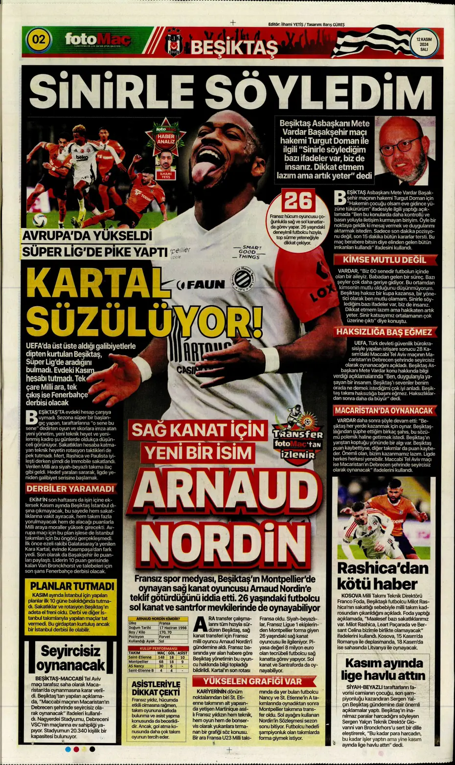 "Listenin başında onlar var: Talisca & Brown" | Sporun manşetleri (12 Kasım 2024) - 12 "Listenin başında onlar var: Talisca & Brown" | Sporun manşetleri (12 Kasım 2024) - 12