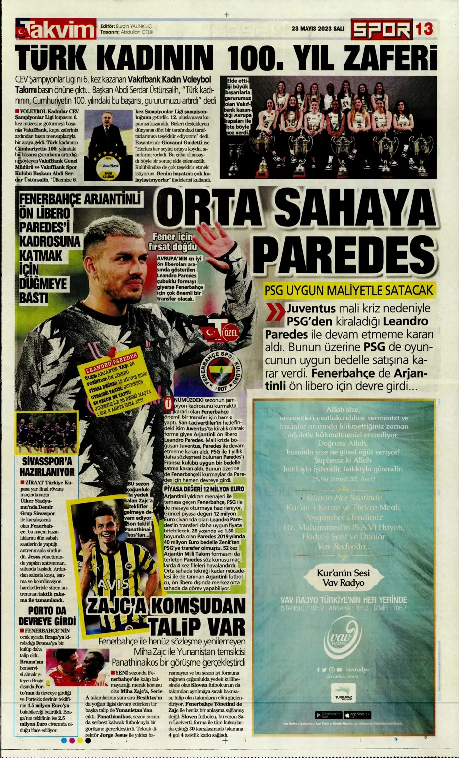 "Aslan'dan Devler Ligi hamlesi" | Sporun Manşetleri - 21 "Aslan'dan Devler Ligi hamlesi" | Sporun Manşetleri - 21