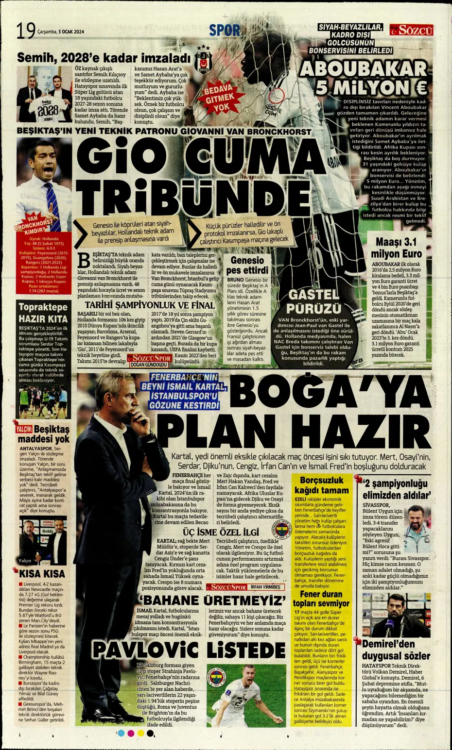 "Kartal'da Gabigol sürprizi" | Sporun manşetleri (3 Ocak 2024) - 28