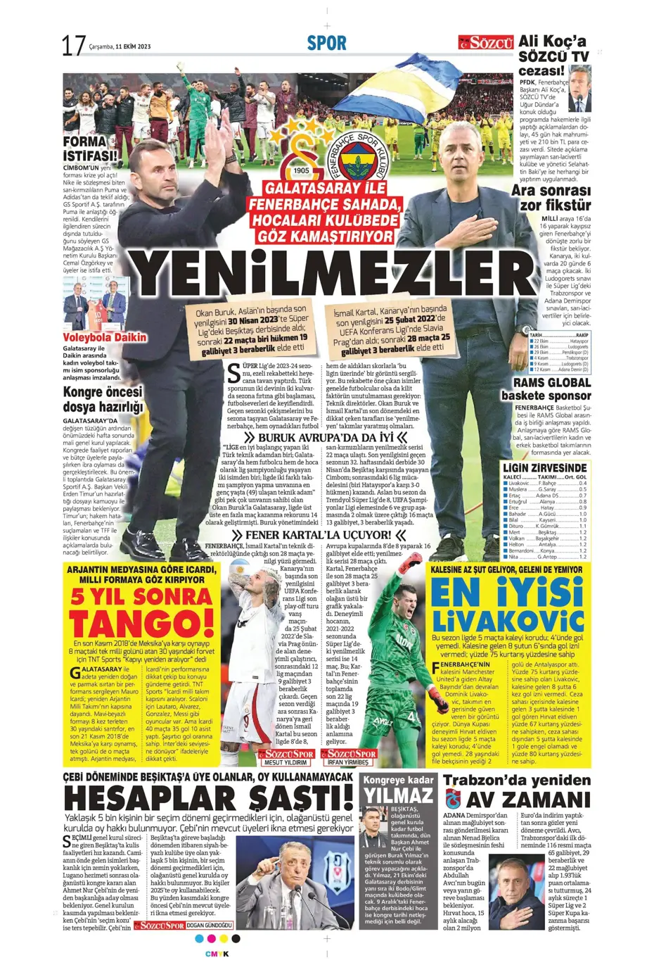 "Sergio Oliveira'ya yol göründü" | Sporun manşetleri (11 Ekim 2023) - 32