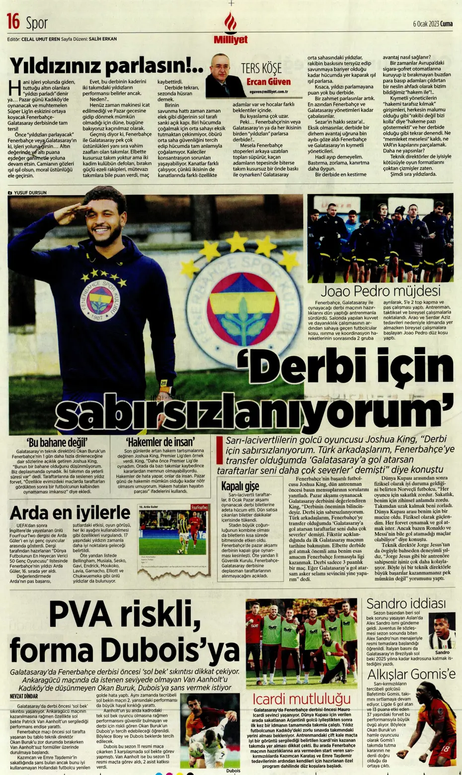 Sporun Manşetleri (6 Ocak 2023) - 22