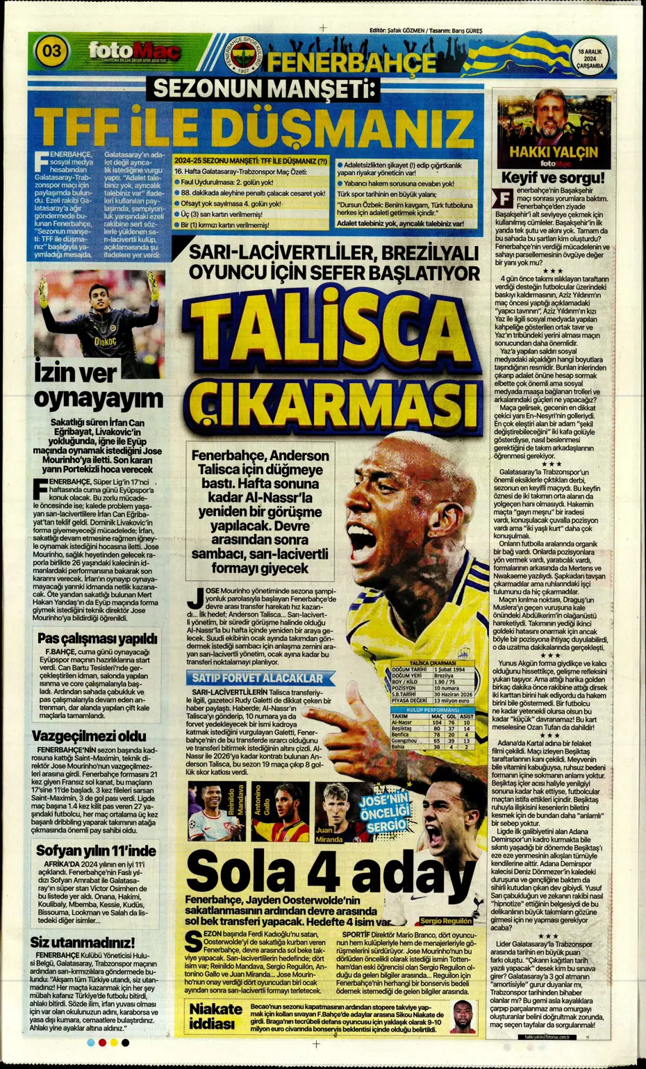 "Aslan Dybala'yı getiriyor" | Sporun manşetleri - 8